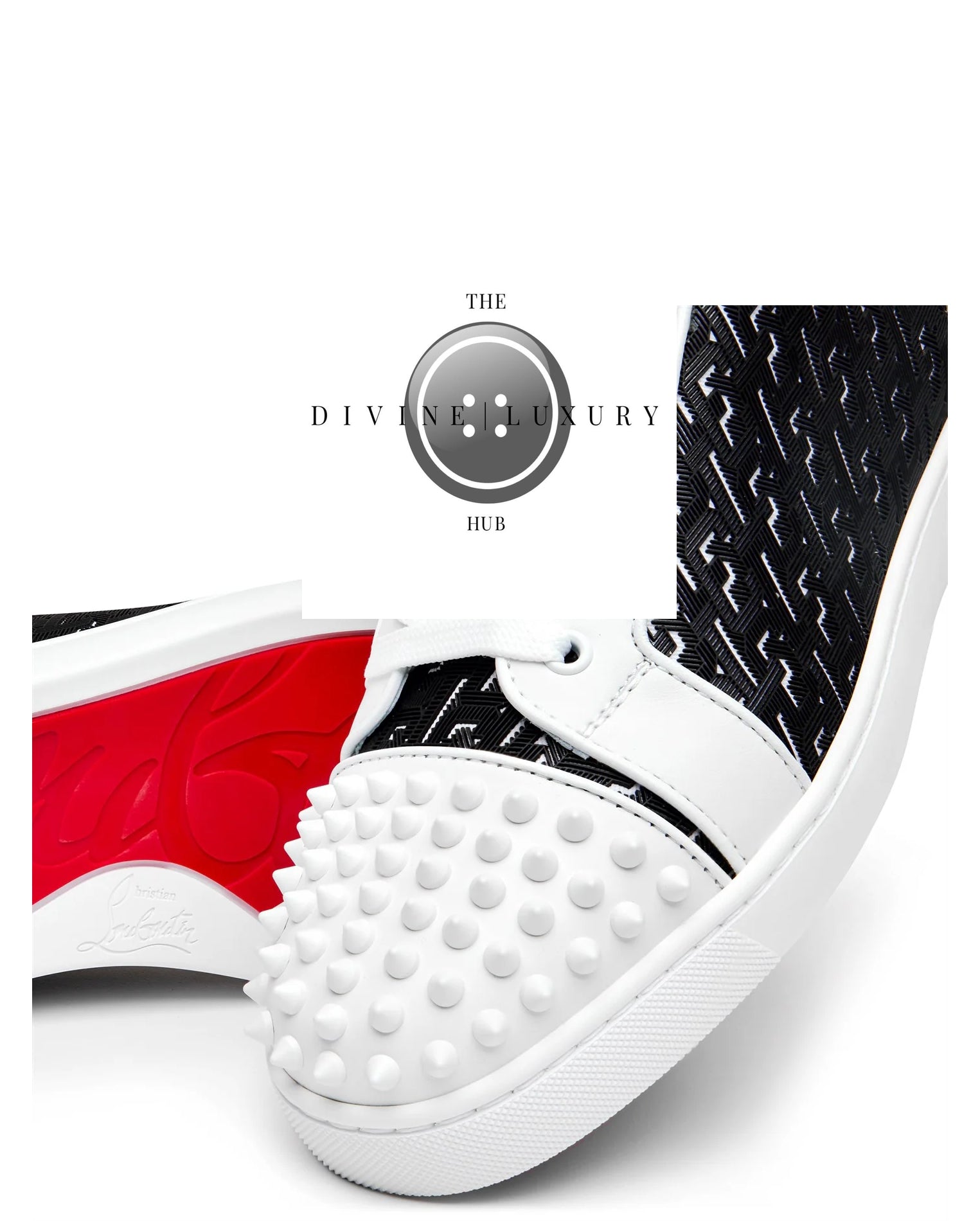 LUXURY HUB CHRISTIAN LOUBOUTIN JUNIOR TECHNO SPIKE SNEAKERS