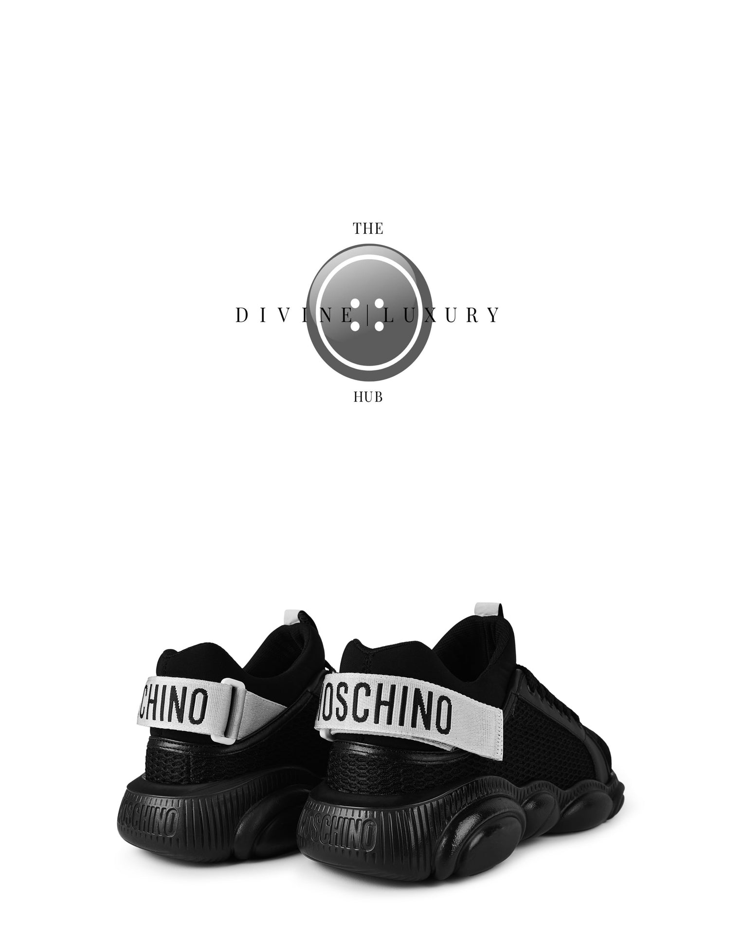 LUXURY HUB MOSCHINO MESH TEDDY LOW TOP TRAINERS