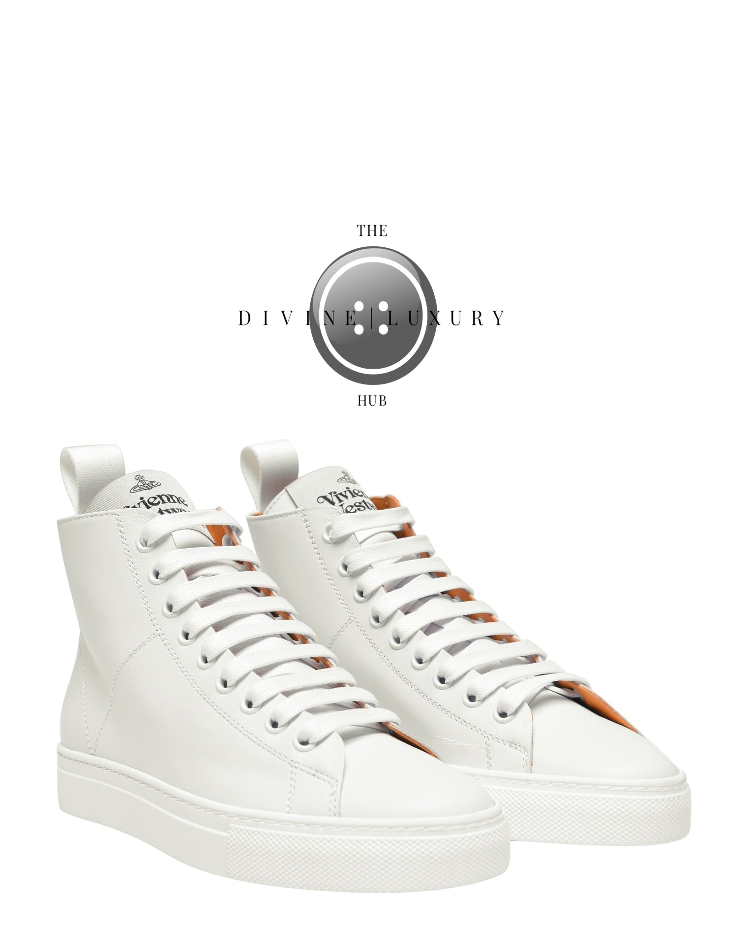 LUXURY HUB VIVIENNE WESTWOOD LEATHER HIGH TOPS