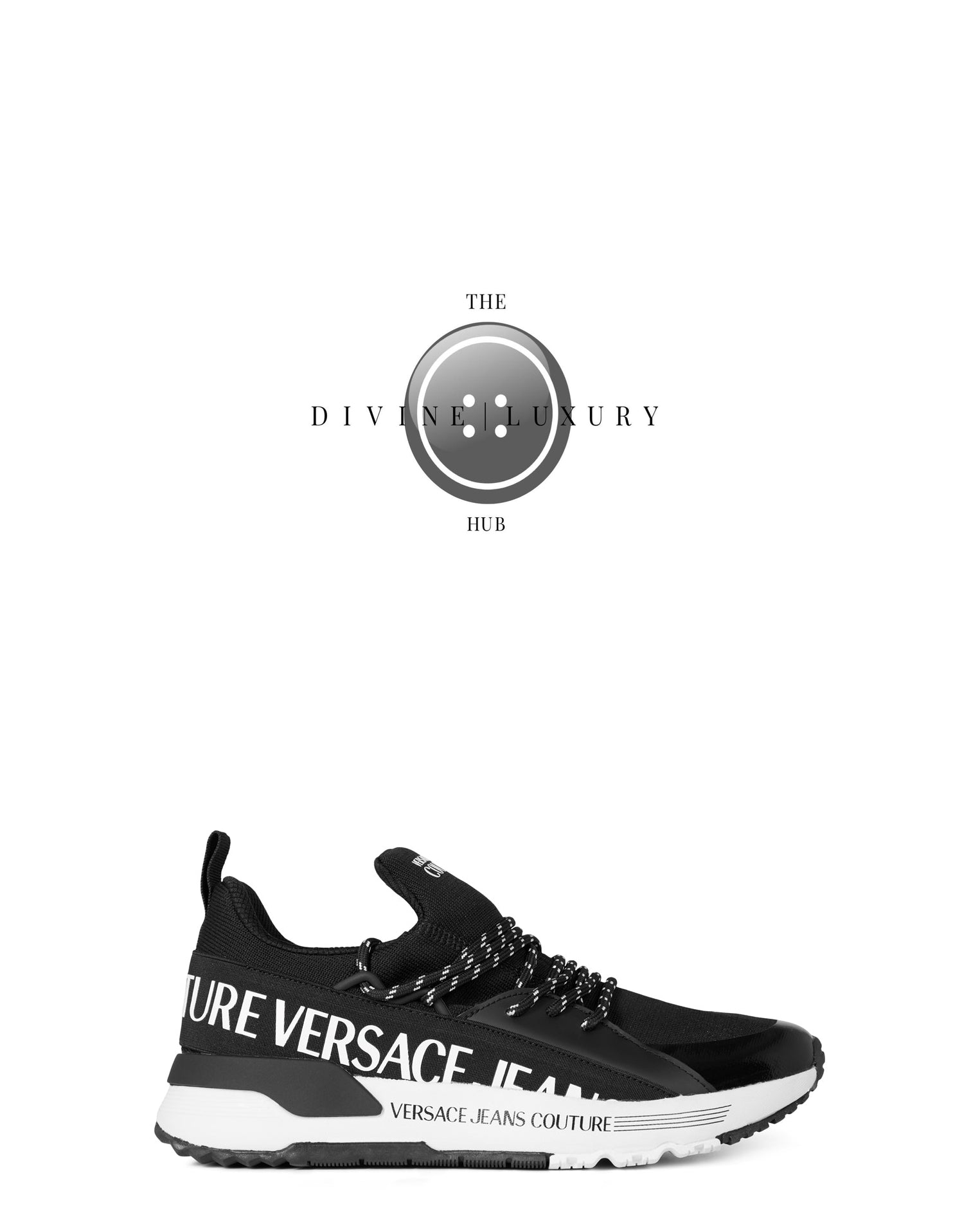 LUXURY HUB VERSACE JEANS COUTURE DYNAMIC LOGO TRAINERS