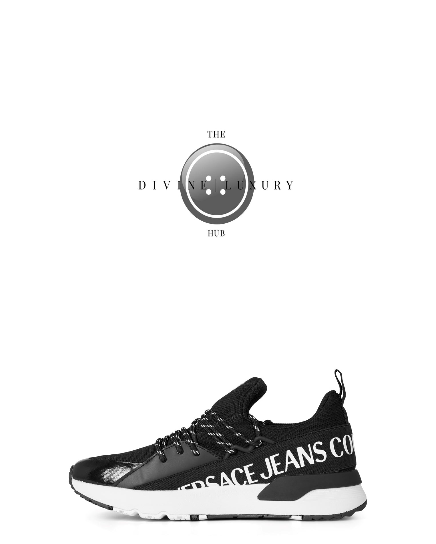 LUXURY HUB VERSACE JEANS COUTURE DYNAMIC LOGO TRAINERS