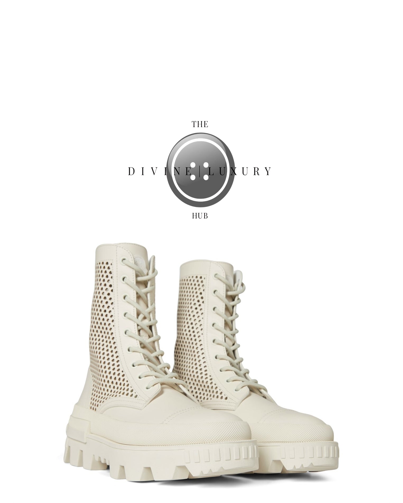 LUXURY HUB MONCLER CARINNE LACE UP BOOTS