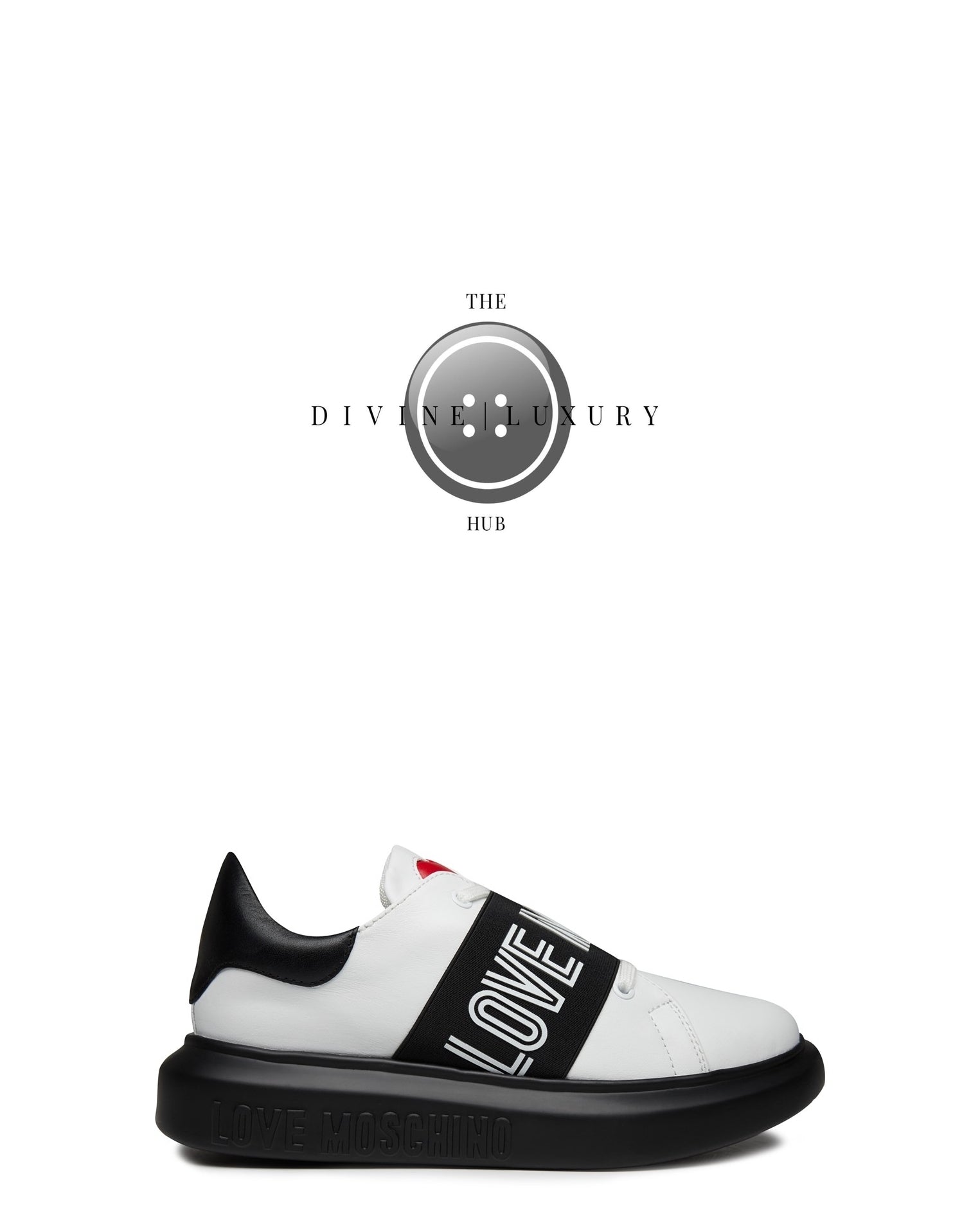 LUXURY HUB LOVE MOSCHINO BAND TRAINERS