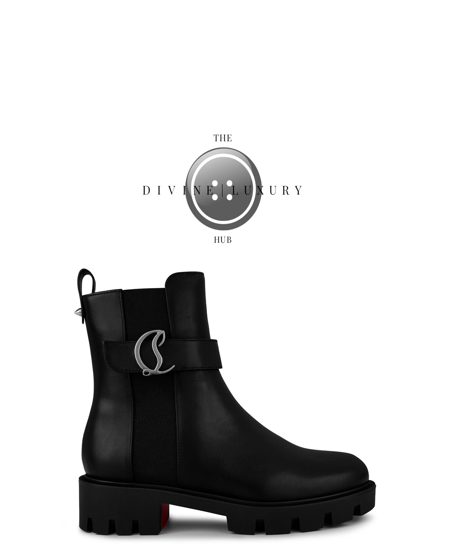 LUXURY HUB CHRISTIAN LOUBOUTIN CL CHELSEA ANKLE BOOTS