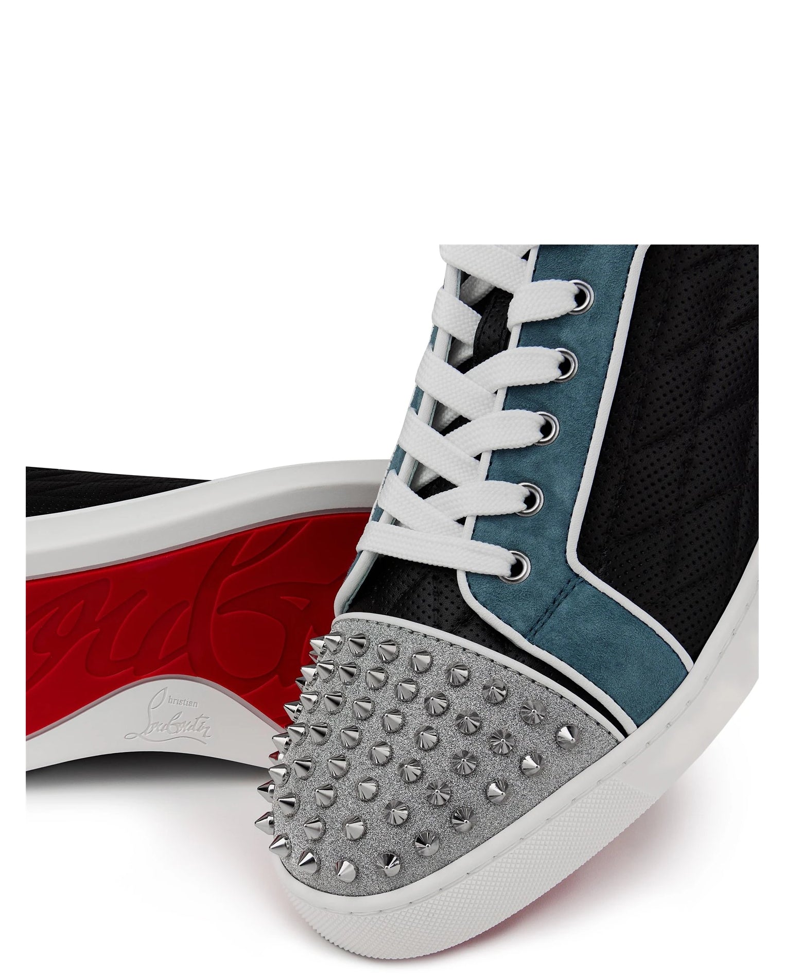 LUXURY HUB CHRISTIAN LOUBOUTIN LOUIS JUNIOR SPIKES TRAINERS