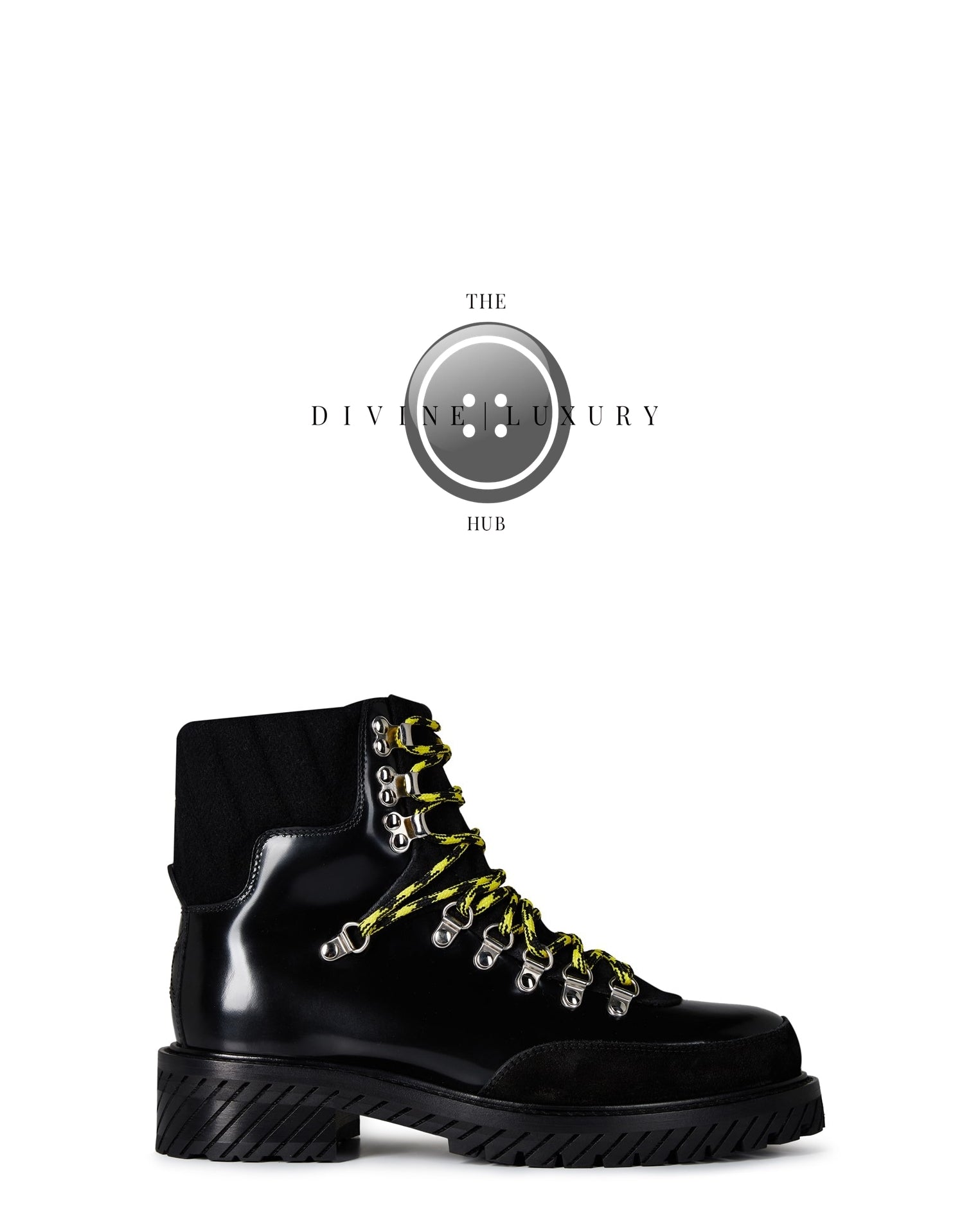 LUXURY HUB OFF WHITE LEATHER GSTAAD HIKER BOOTS