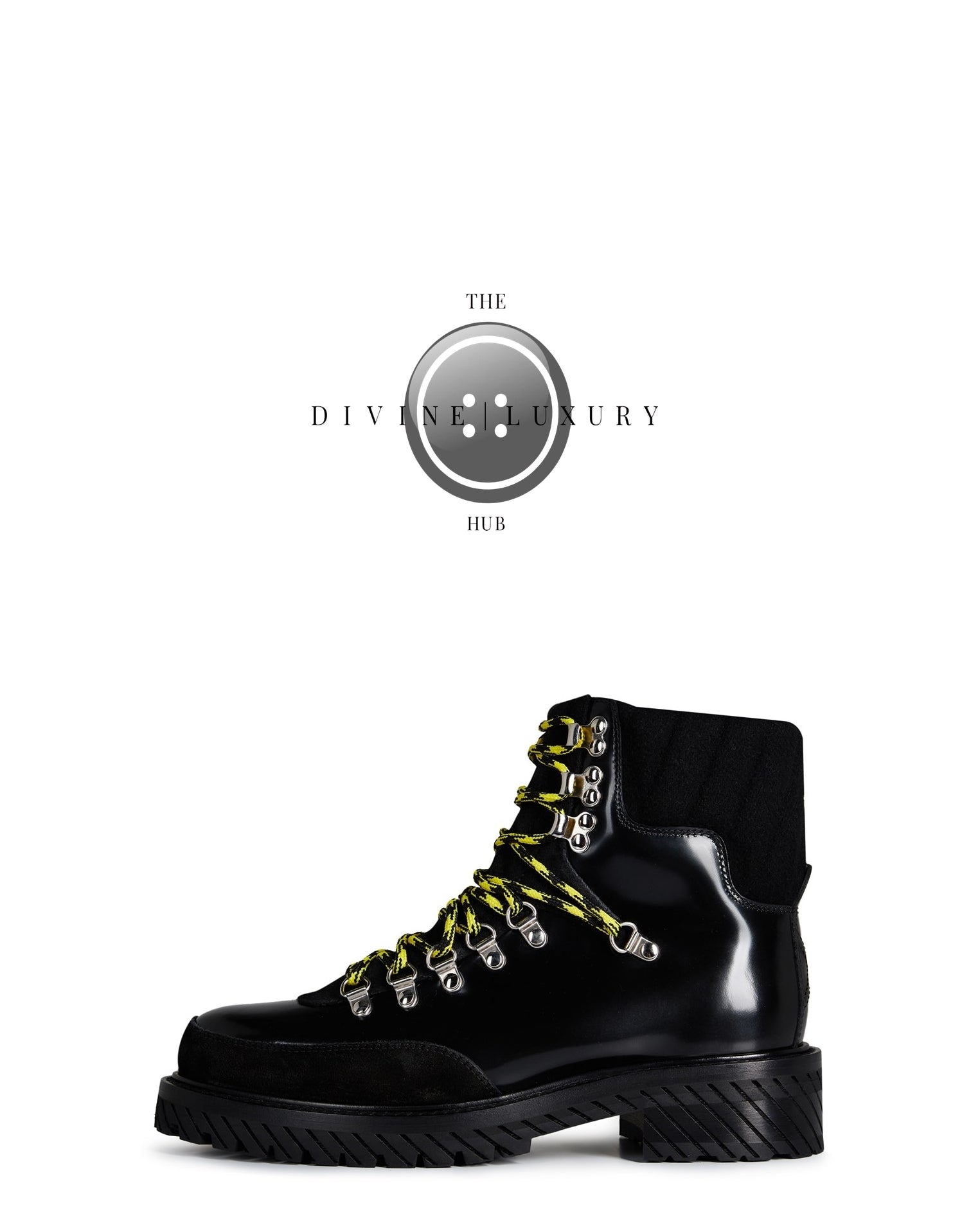 LUXURY HUB OFF WHITE LEATHER GSTAAD HIKER BOOTS