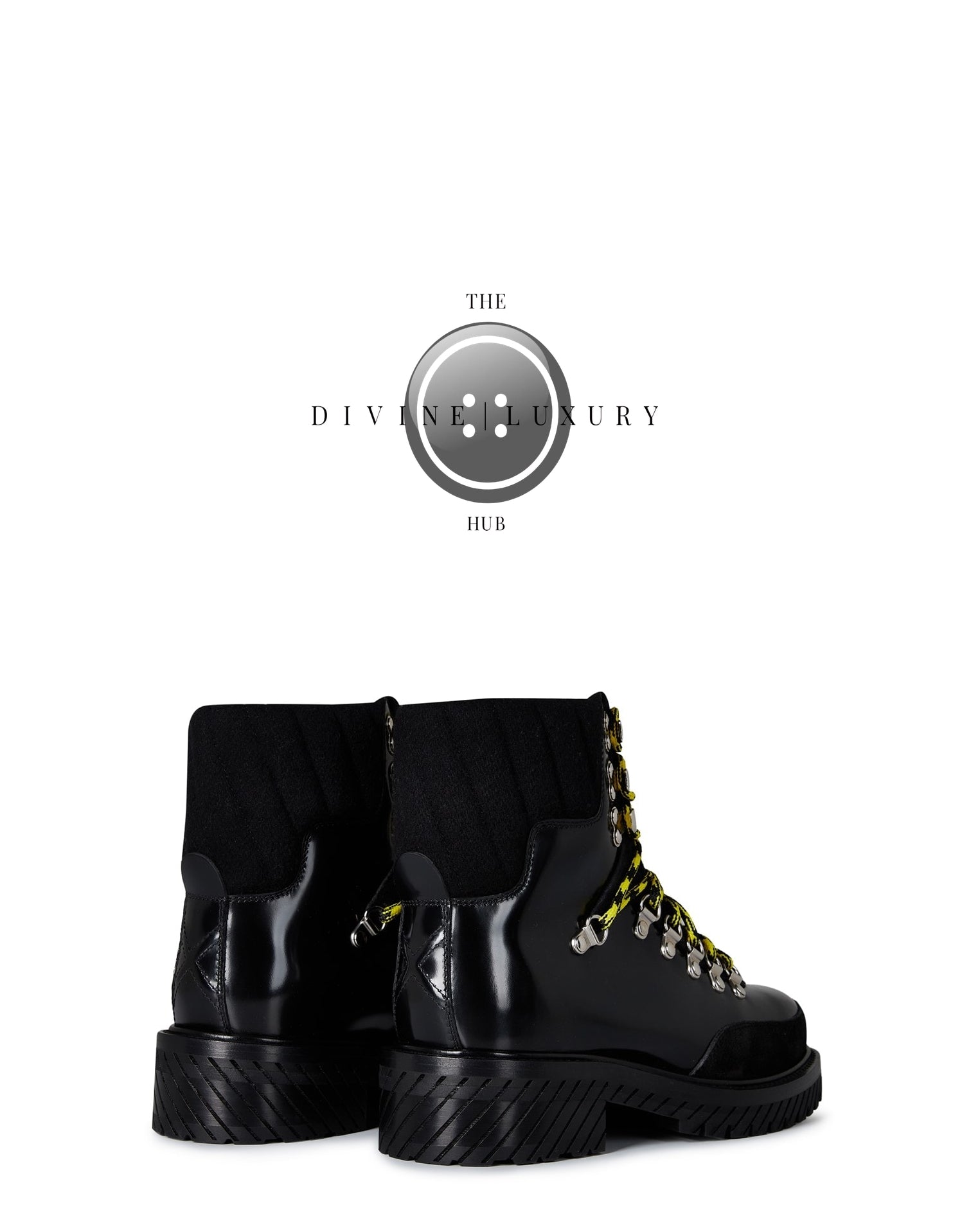 LUXURY HUB OFF WHITE LEATHER GSTAAD HIKER BOOTS