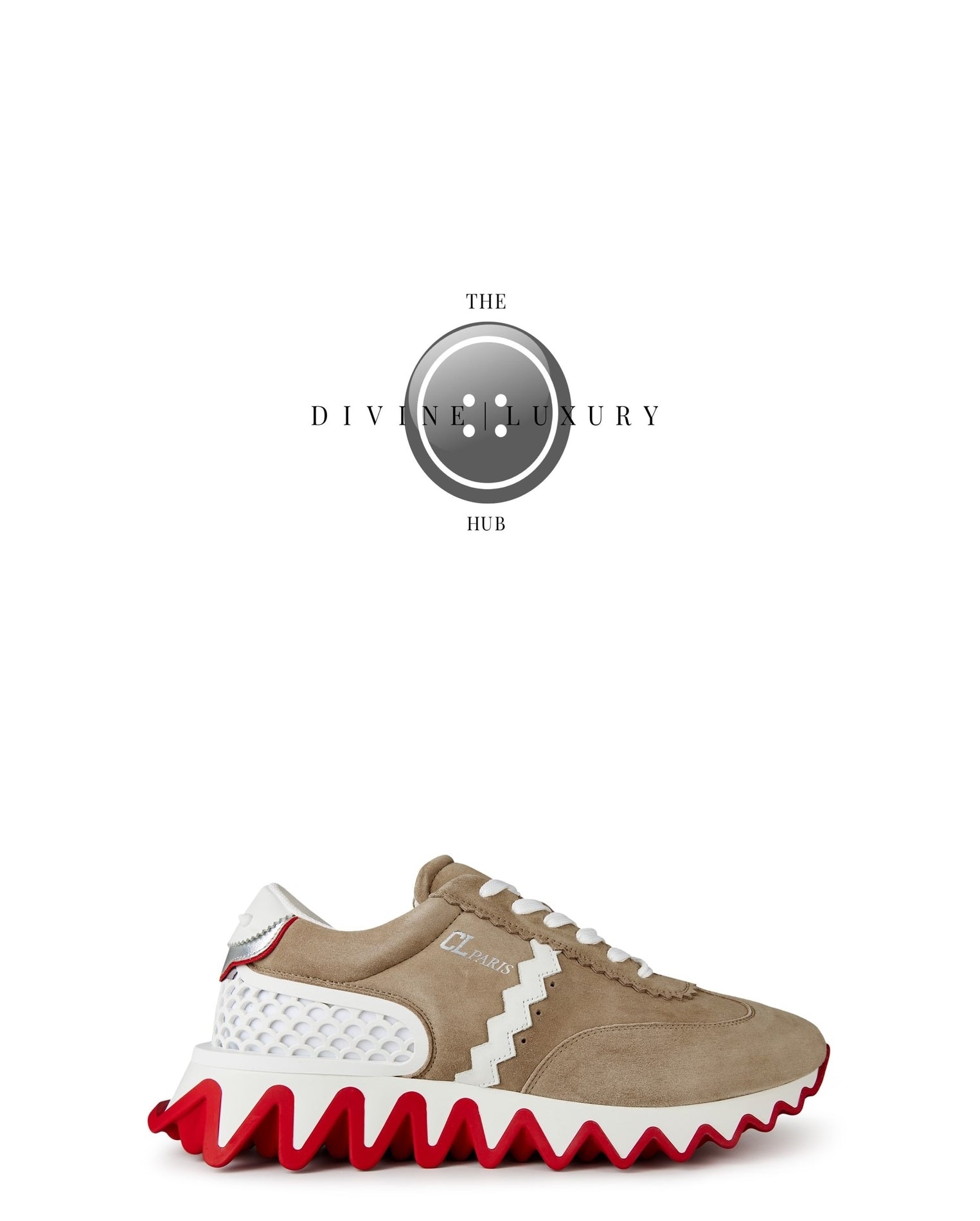 LUXURY HUB CHRISTIAN LOUBOUTIN LOUBISHARK SUEDE SNEAKERS