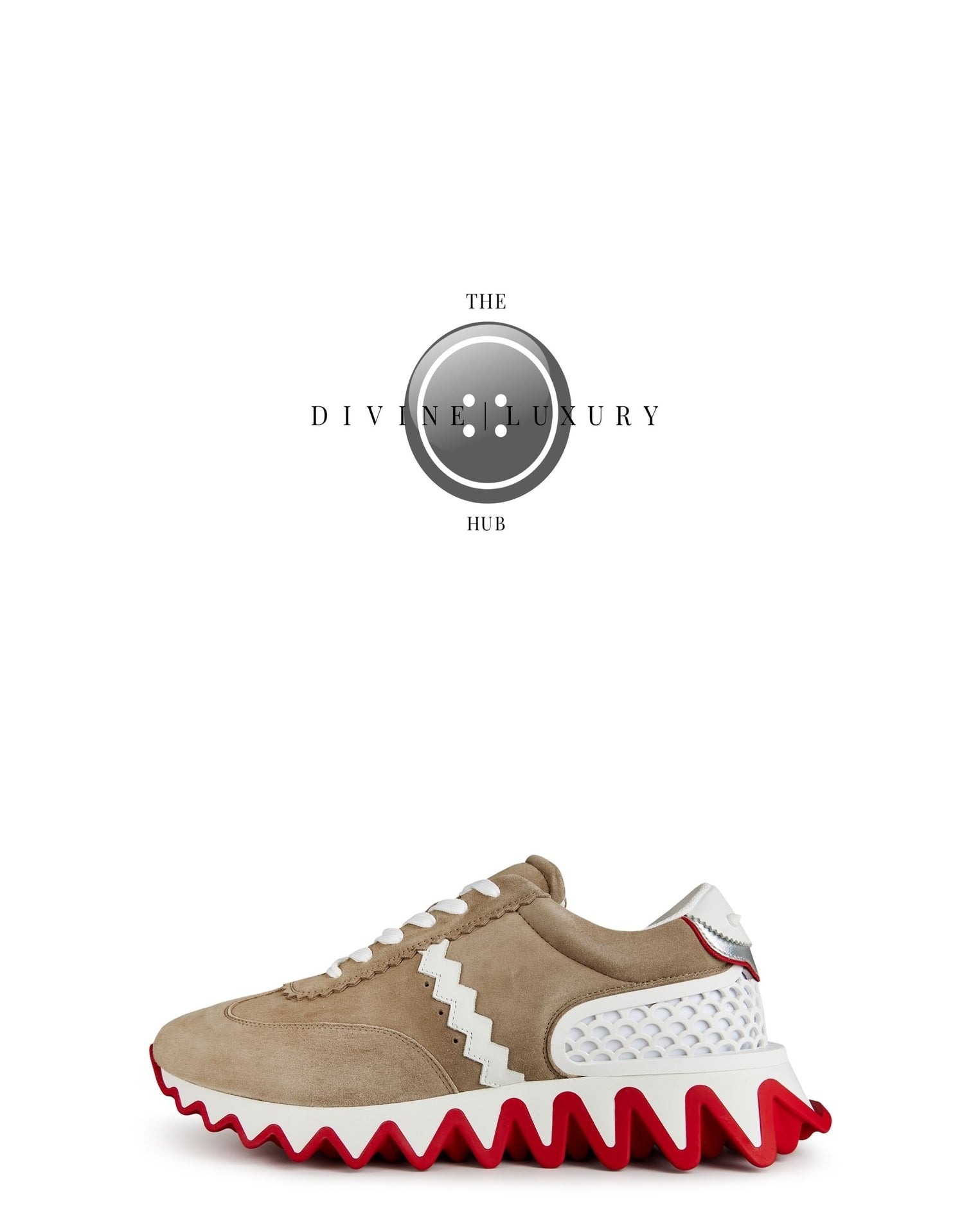 LUXURY HUB CHRISTIAN LOUBOUTIN LOUBISHARK SUEDE SNEAKERS