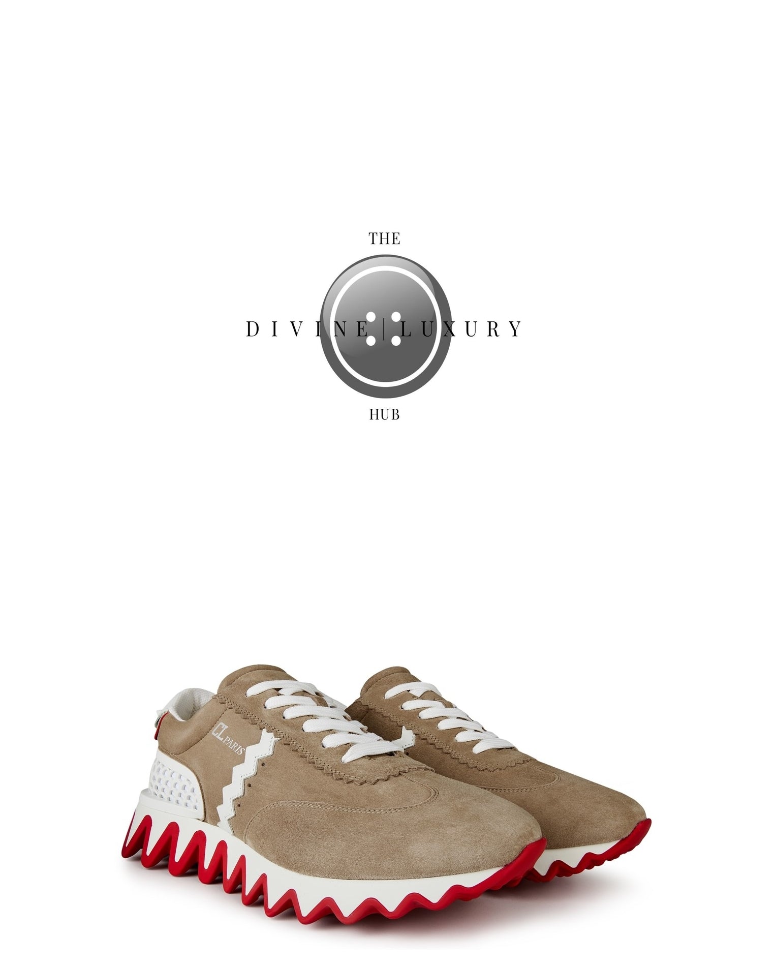 LUXURY HUB CHRISTIAN LOUBOUTIN LOUBISHARK SUEDE SNEAKERS