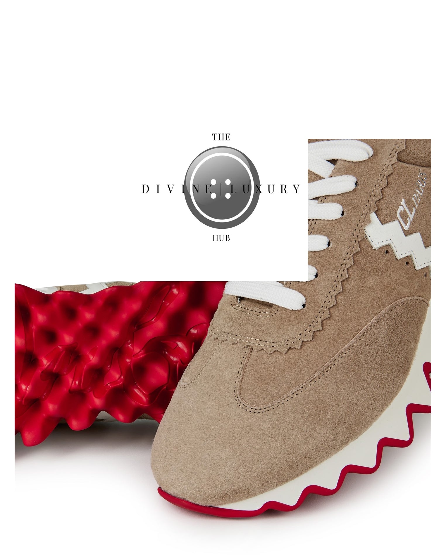 LUXURY HUB CHRISTIAN LOUBOUTIN LOUBISHARK SUEDE SNEAKERS