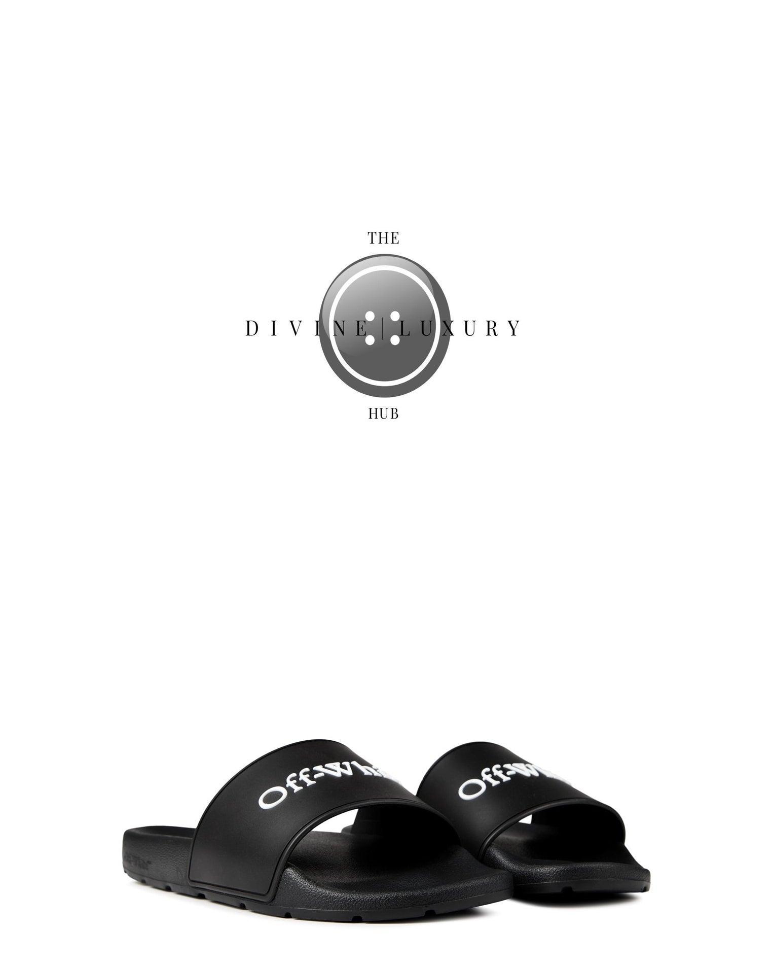 LUXURY HUB OFF WHITE OFF BOOKISH LOGO SLIDERS