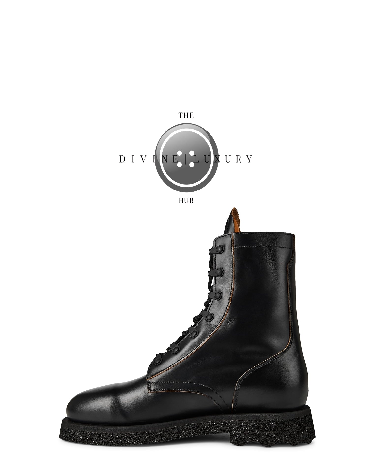 LUXURY HUB OFF WHITE OFF COMBACT BOOTS