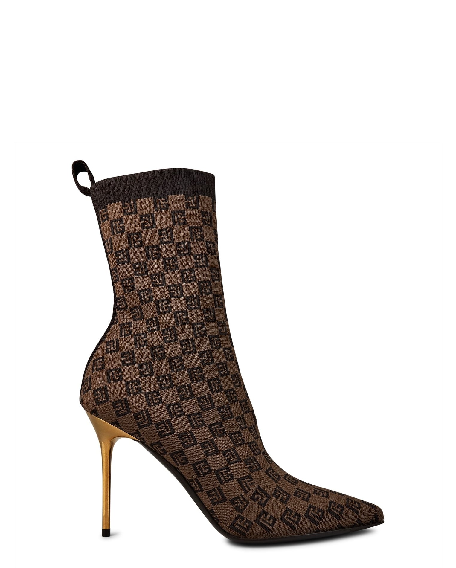 LUXURY HUB BALMAIN SKYE KNIT ANKLE BOOTS