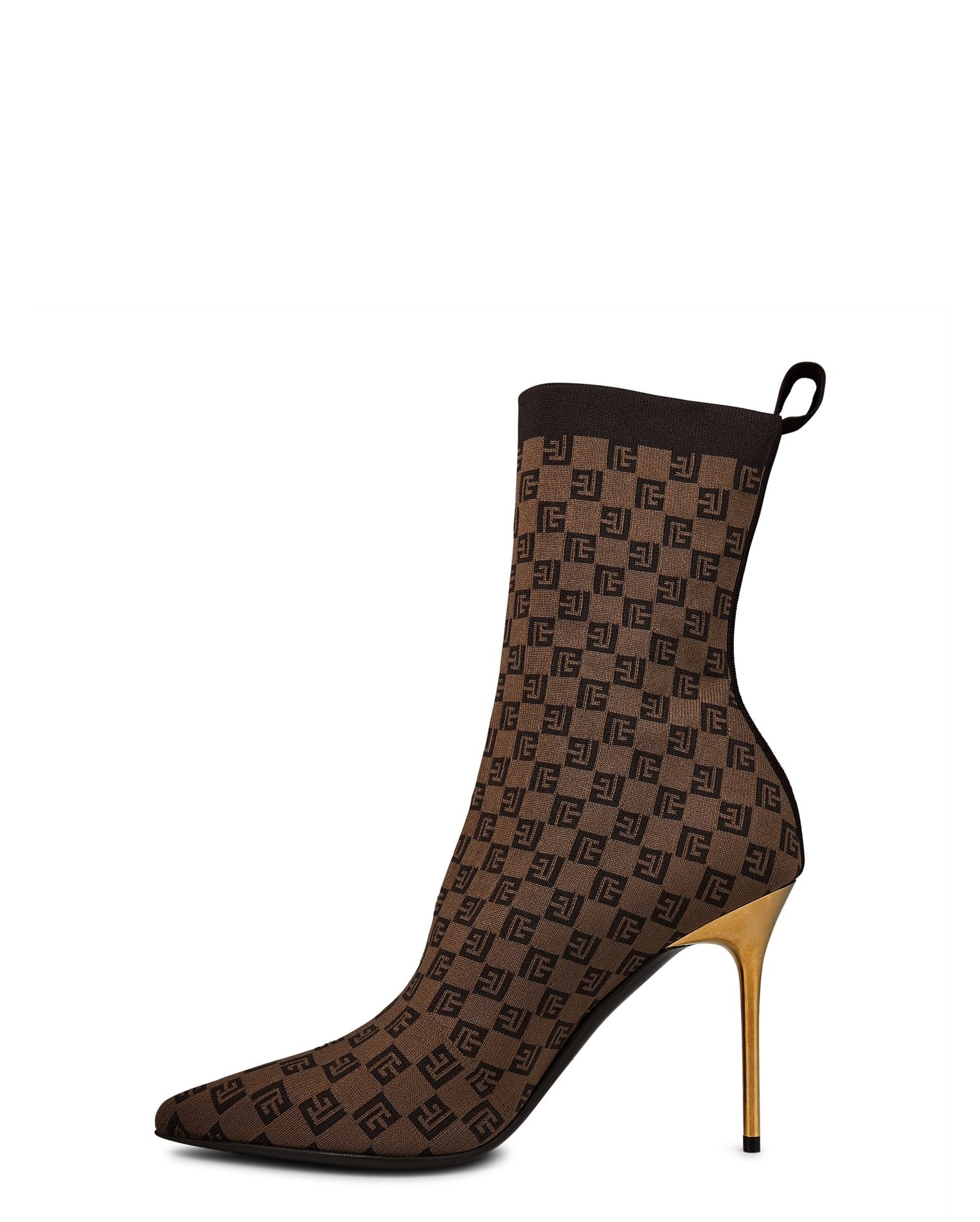 LUXURY HUB BALMAIN SKYE KNIT ANKLE BOOTS