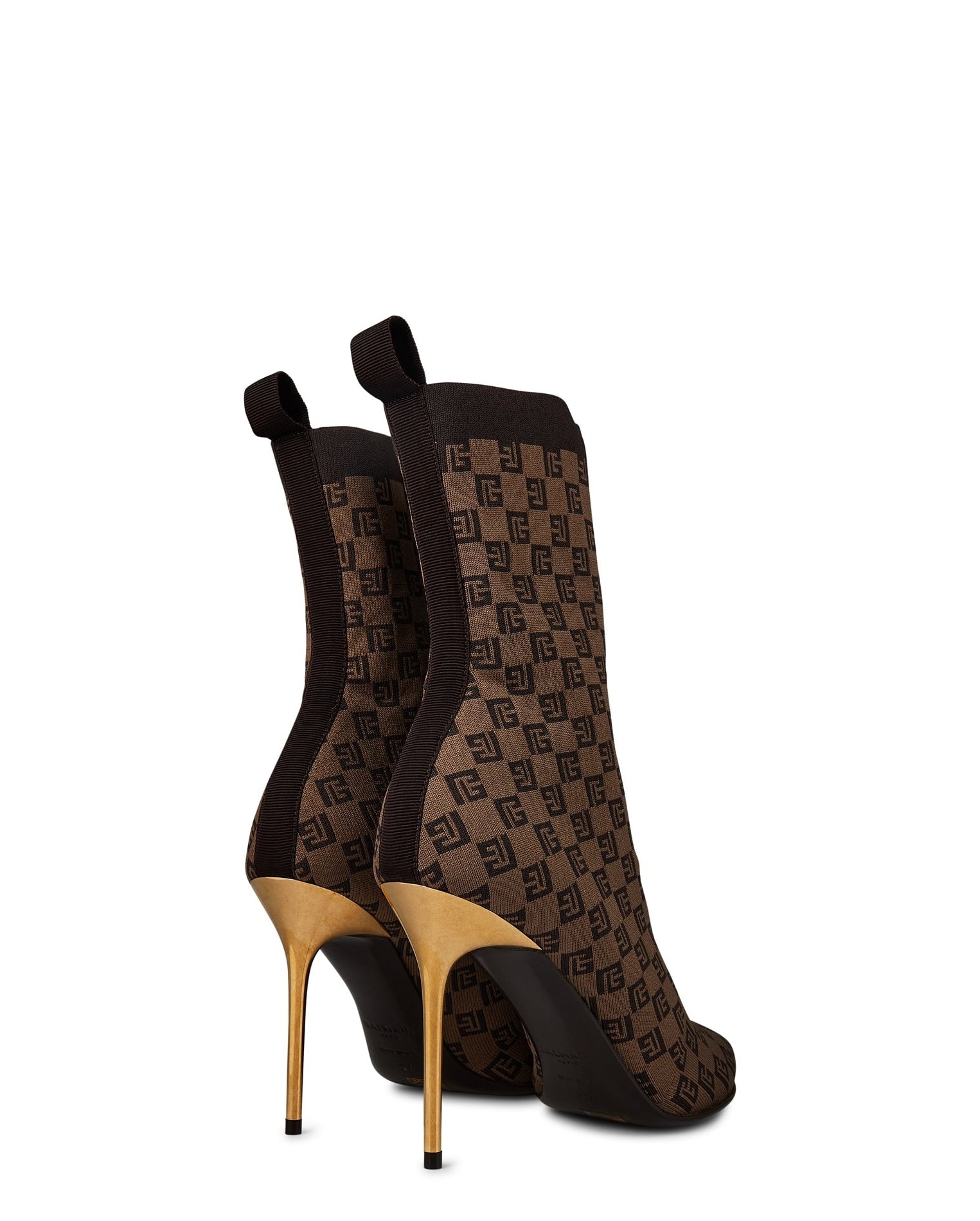 LUXURY HUB BALMAIN SKYE KNIT ANKLE BOOTS