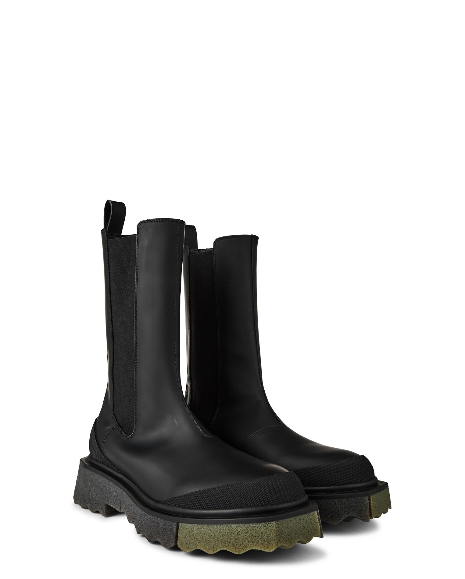 LUXURY HUB OFF WHITE OFF CALF SPONGE BOOTS