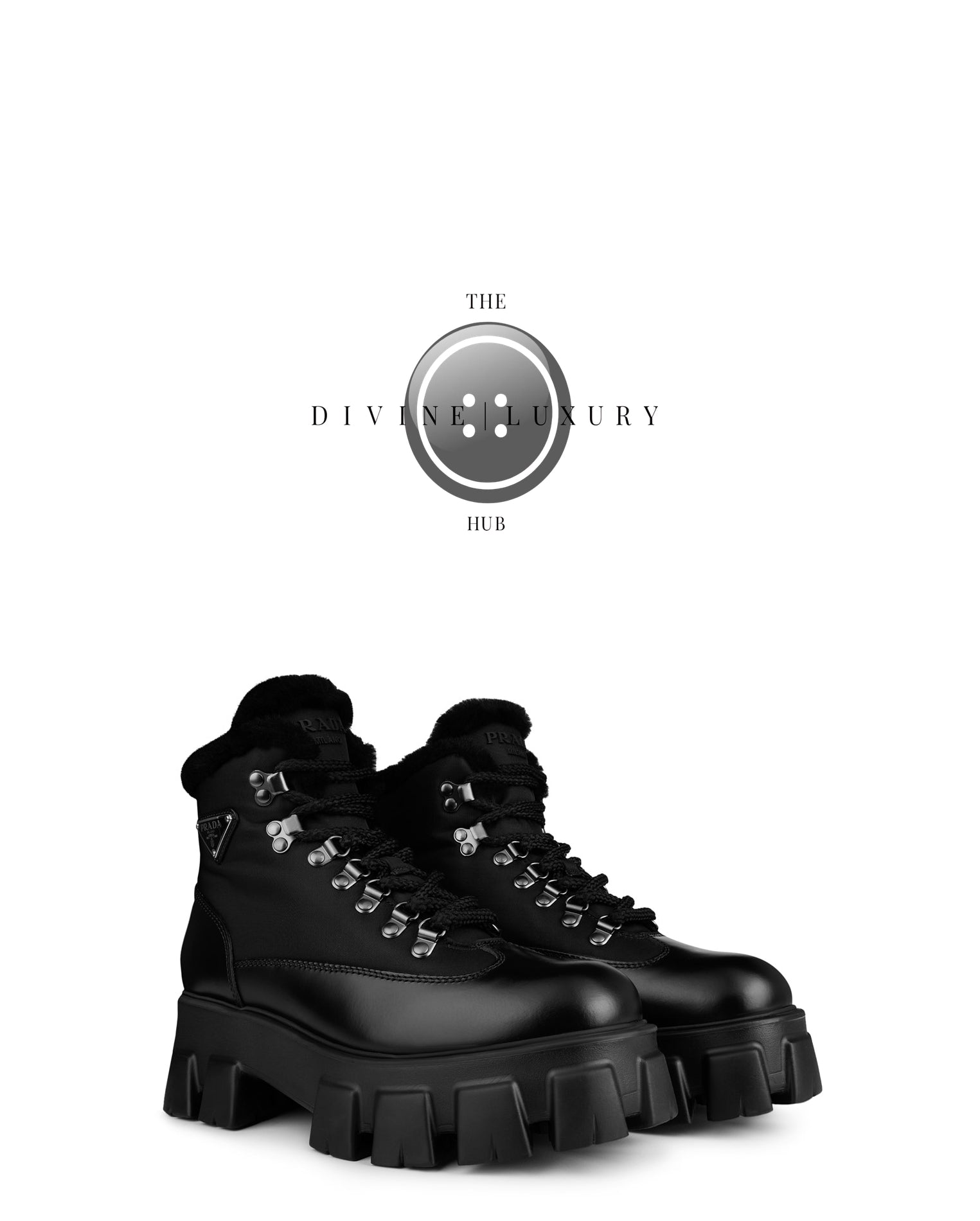 LUXURY HUB PRADA MONOLITH BIKER BOOTS