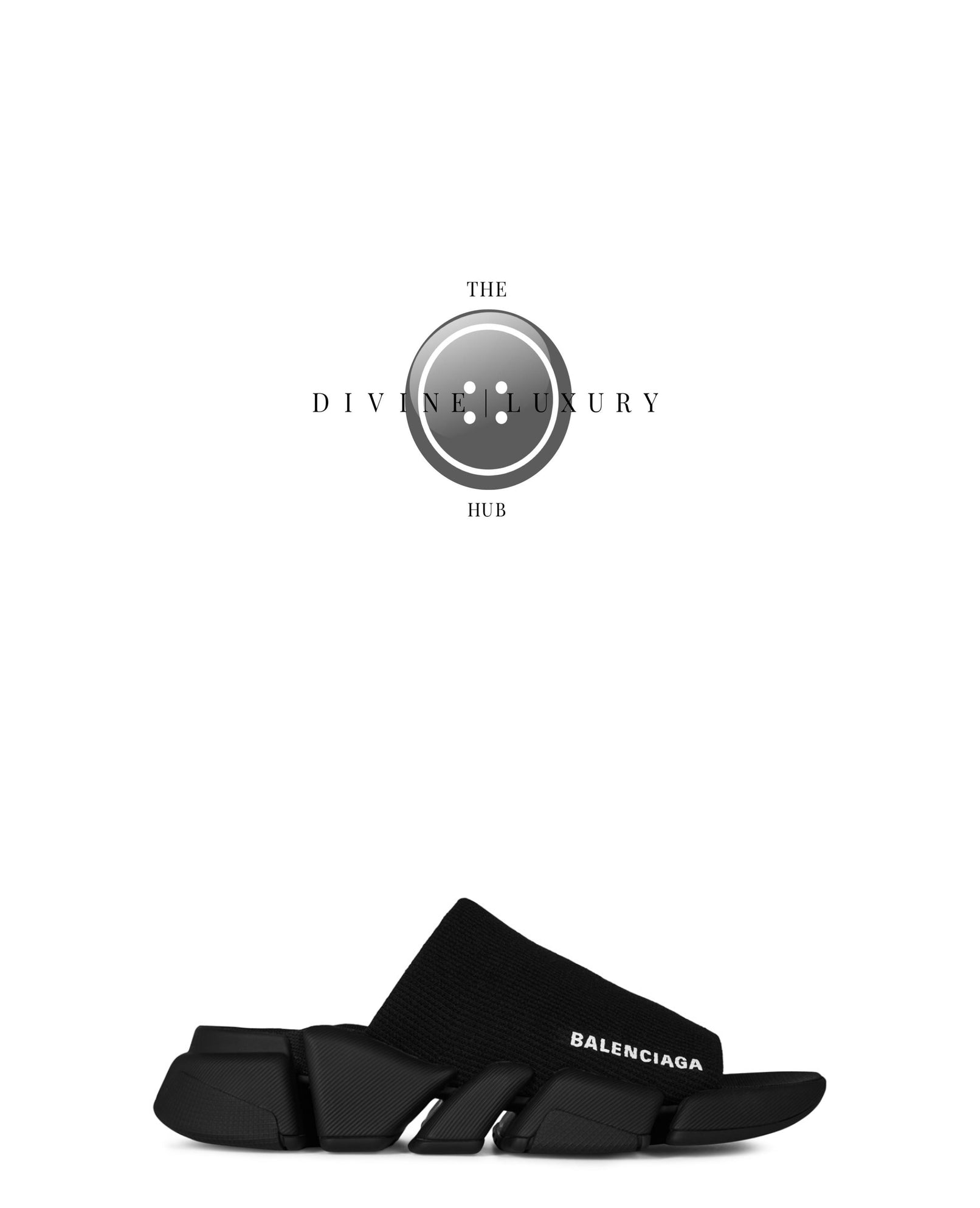 LUXURY HUB BLACK BALENCIAGA SPEED 2.0 SLIDE