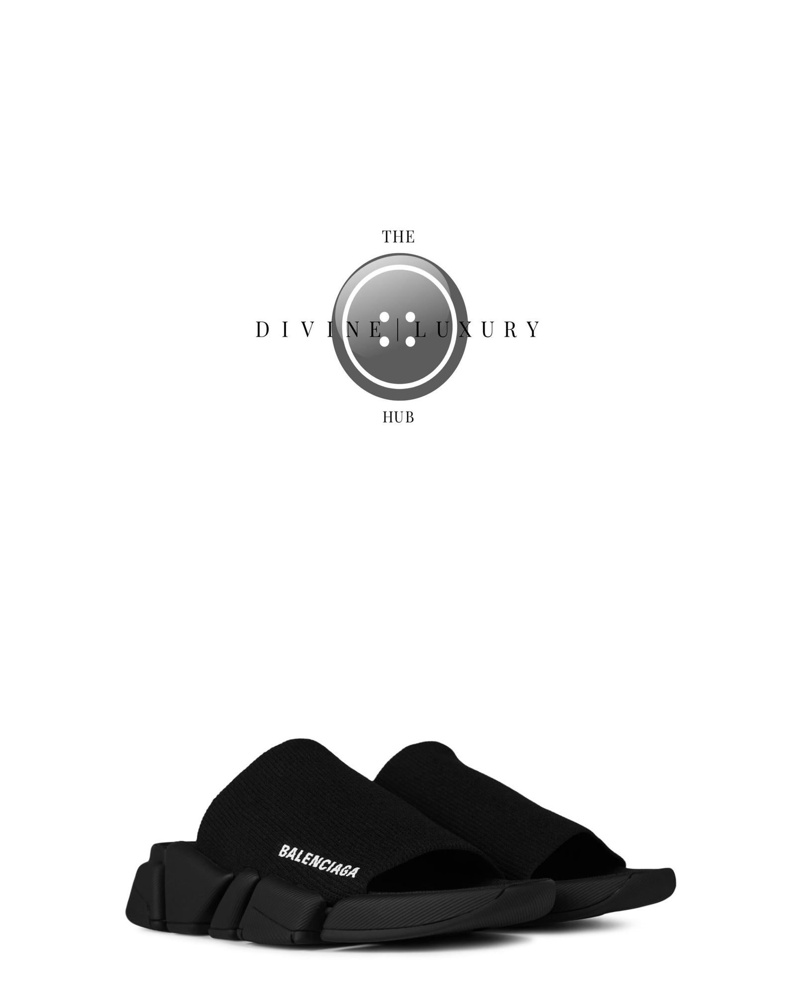 LUXURY HUB BLACK BALENCIAGA SPEED 2.0 SLIDE