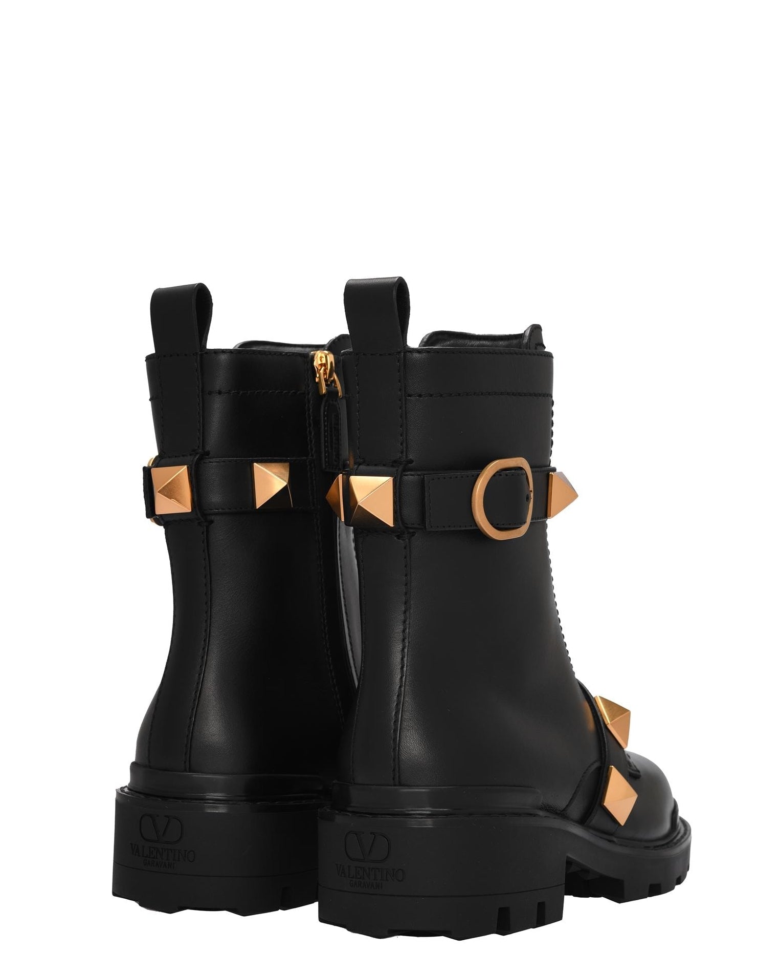 LUXURY HUB VALENTINO GARAVANI ROMAN STUD COMBAT BOOTS