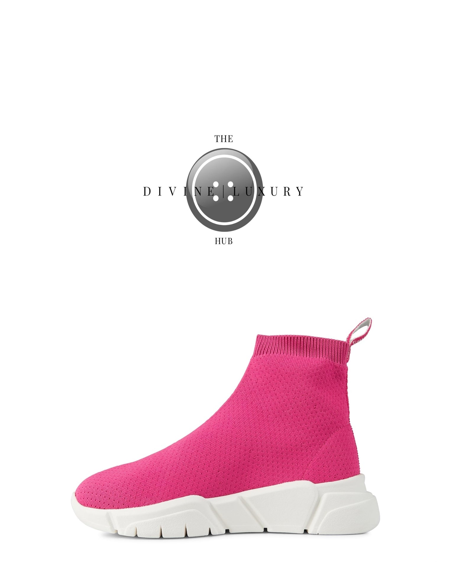 LUXURY HUB LOVE MOSCHINO LOGO SOCK TRAINERS