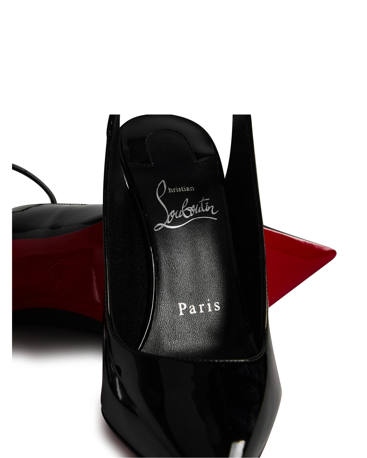 LUXURY HUB ELEGANT BLACK PATENT LEATHER STILETTO HEELS