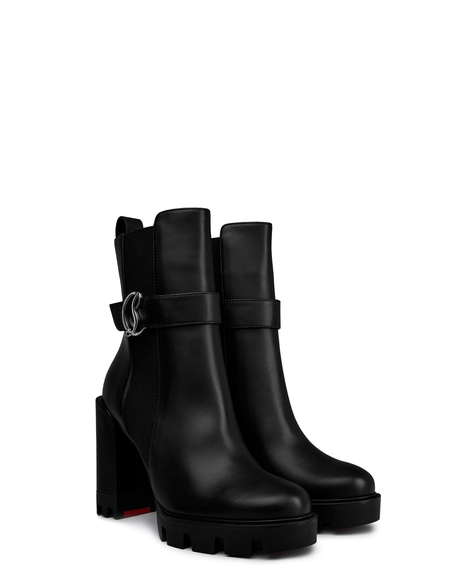 LUXURY HUB CHRISTIAN LOUBOUTIN CL CHELSEA LUG 100MM LOW BOOTS