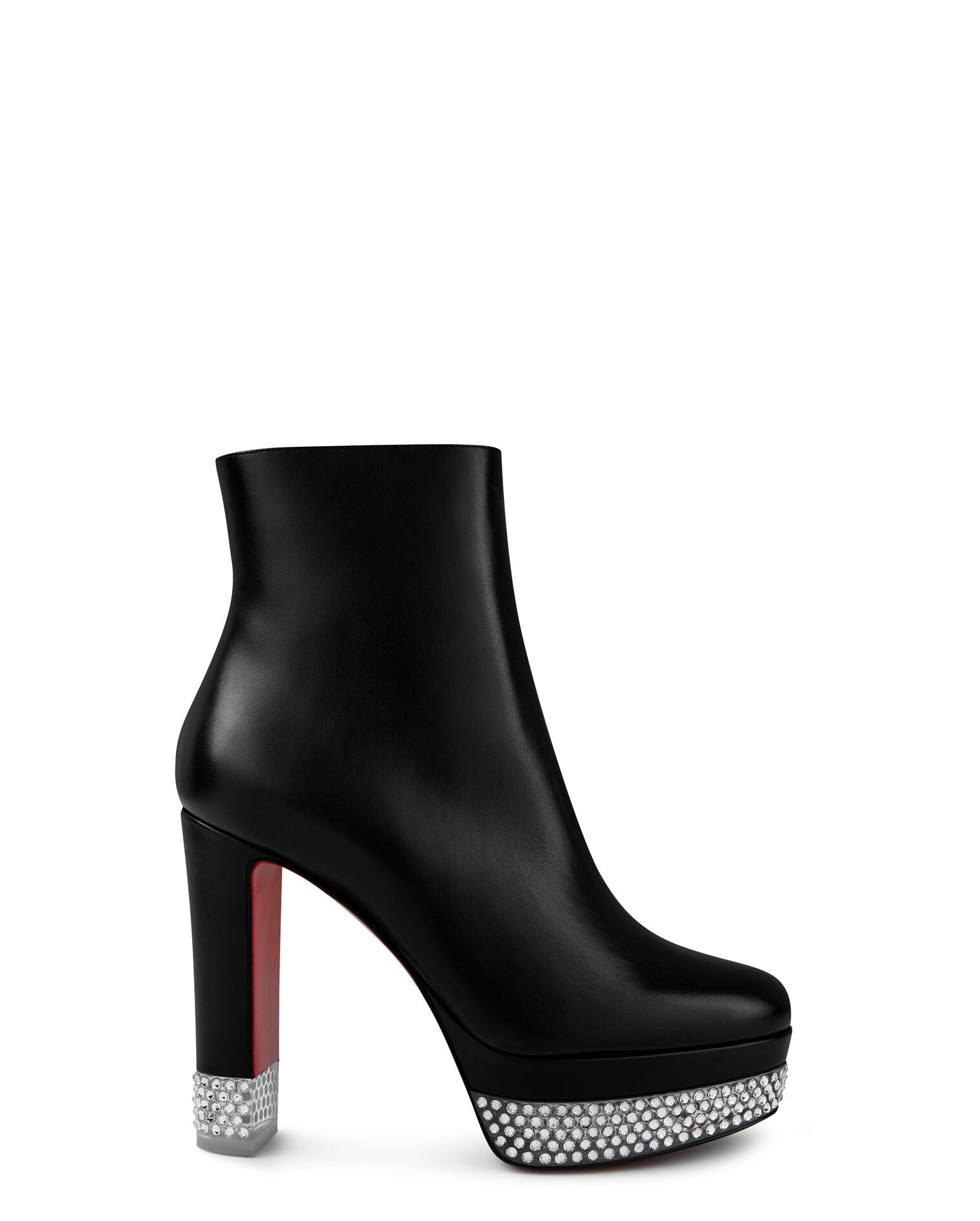 LUXURY HUB CHRISTIAN LOUBOUTIN CASSANDRIBOOTY LEATHER ANKLE BOOTS