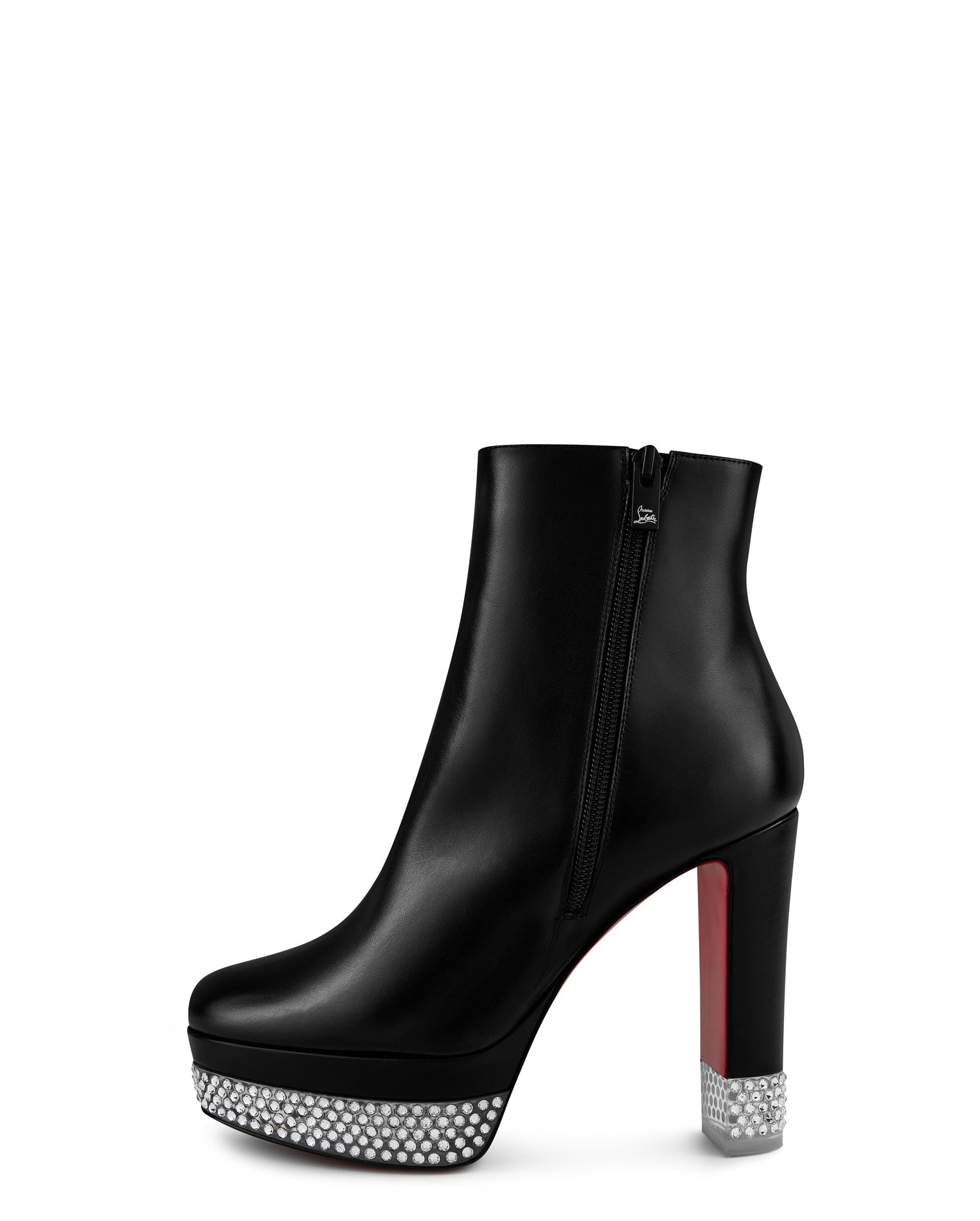 LUXURY HUB CHRISTIAN LOUBOUTIN CASSANDRIBOOTY LEATHER ANKLE BOOTS