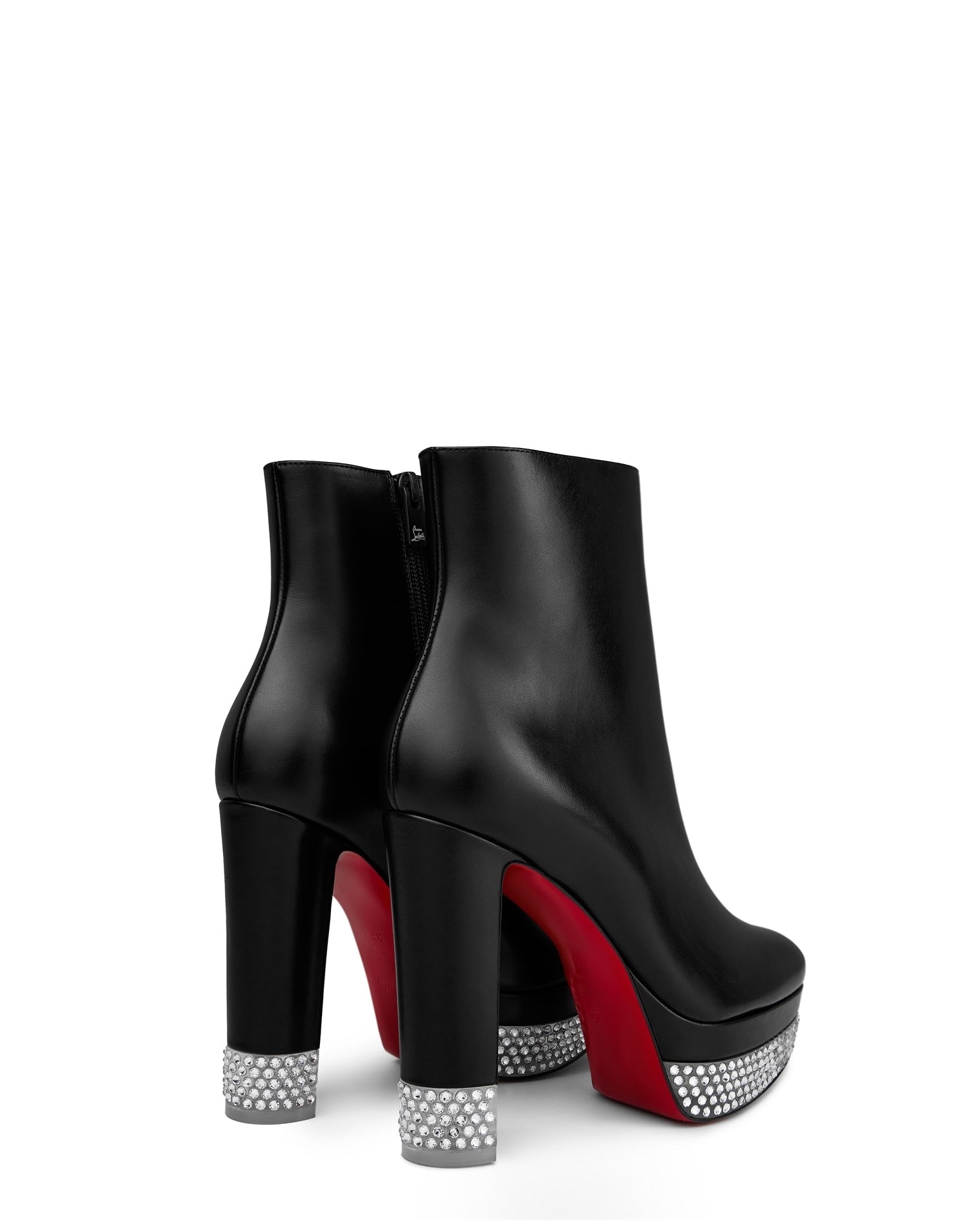 LUXURY HUB CHRISTIAN LOUBOUTIN CASSANDRIBOOTY LEATHER ANKLE BOOTS