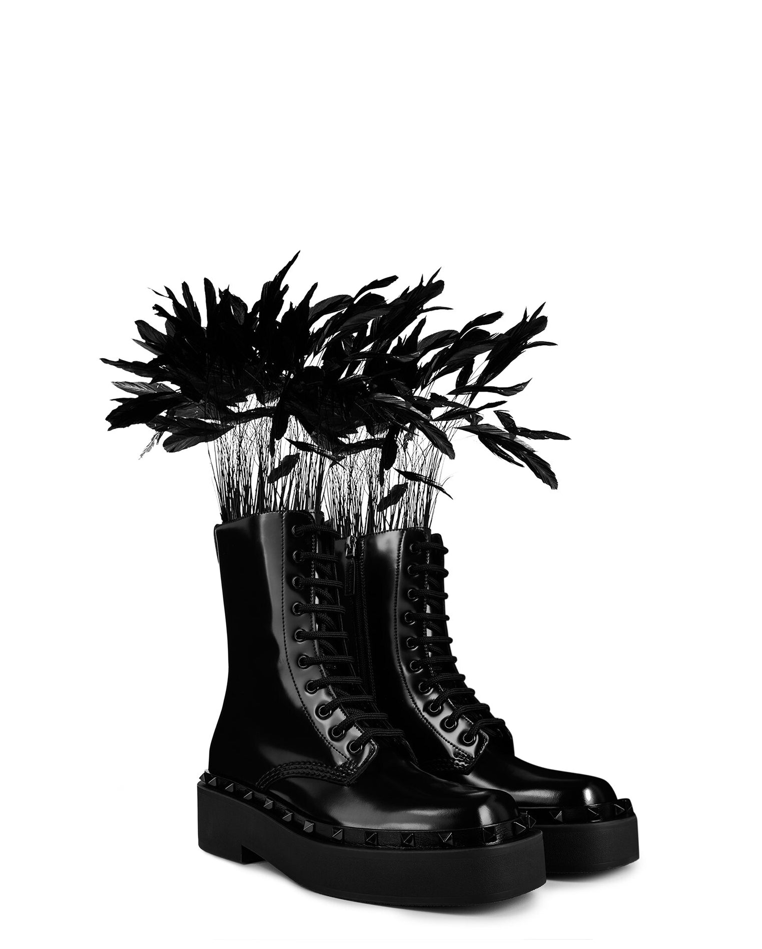 LUXURY HUB VALENTINO GARAVANI VG COMBAT BOOTS