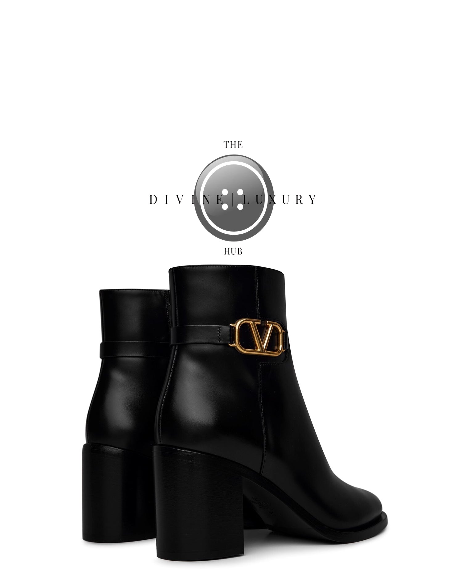 LUXURY HUB VALENTINO GARAVANI VLOGO ANKLE BOOTS