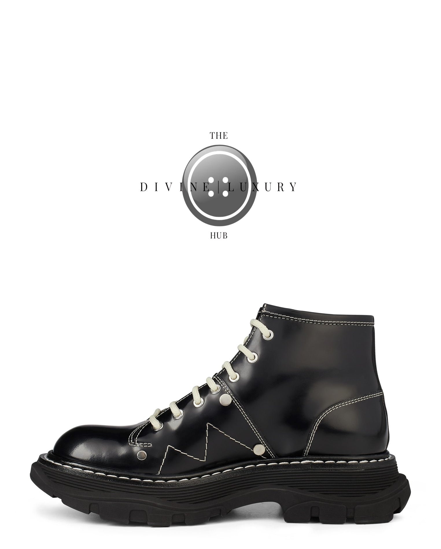 LUXURY HUB ALEXANDER MCQUEEN TREAD SLICK BOOTS