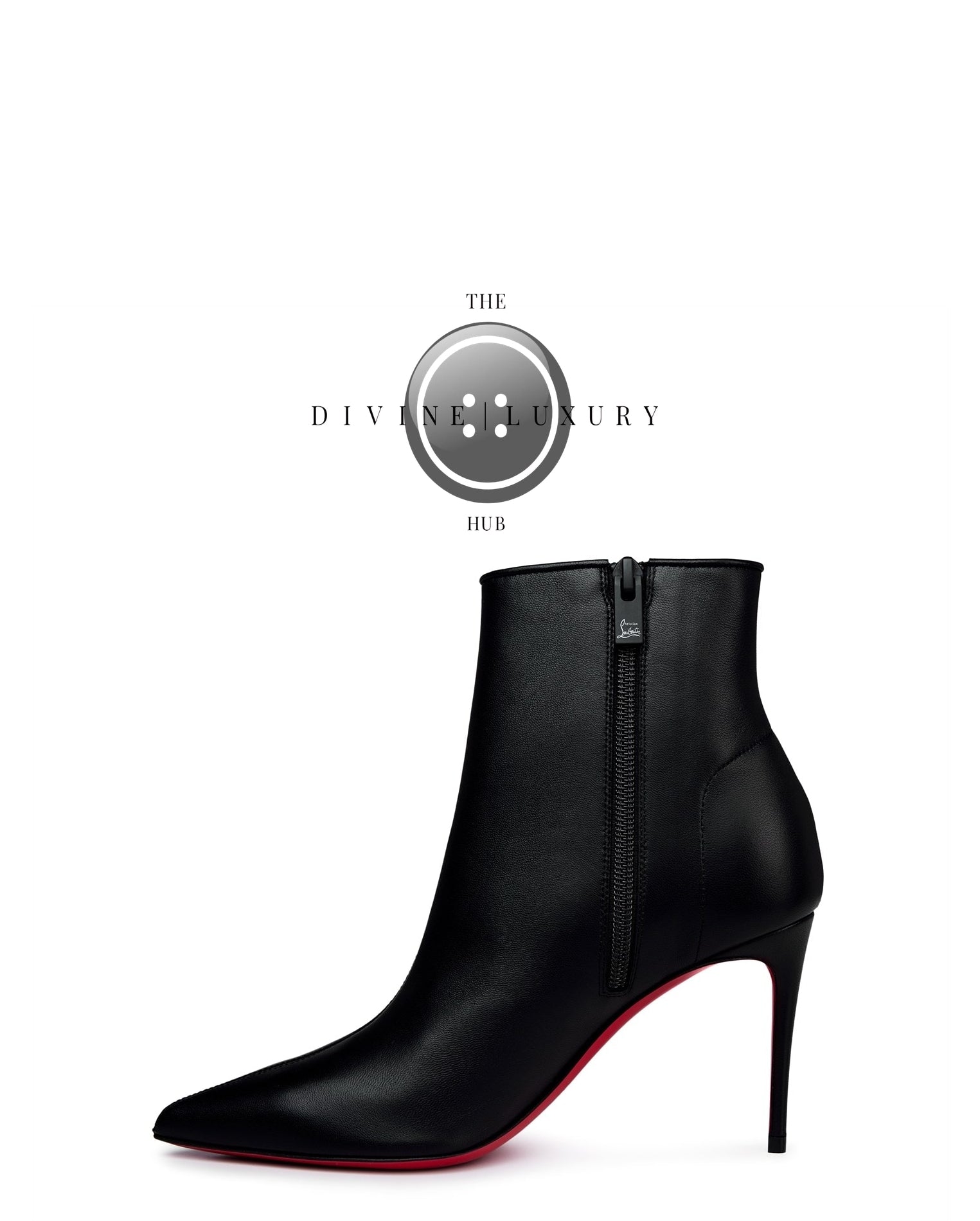 LUXURY HUB CHRISTIAN LOUBOUTIN SPORTY KATE 85MM LEATHER ANKLE BOOTS