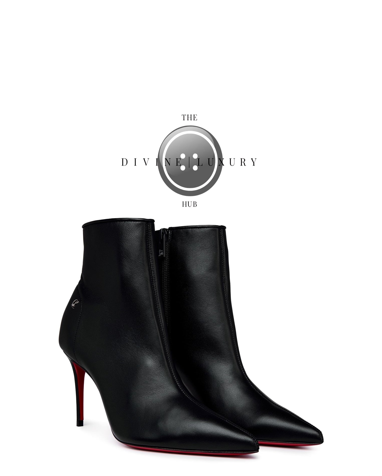 LUXURY HUB CHRISTIAN LOUBOUTIN SPORTY KATE 85MM LEATHER ANKLE BOOTS