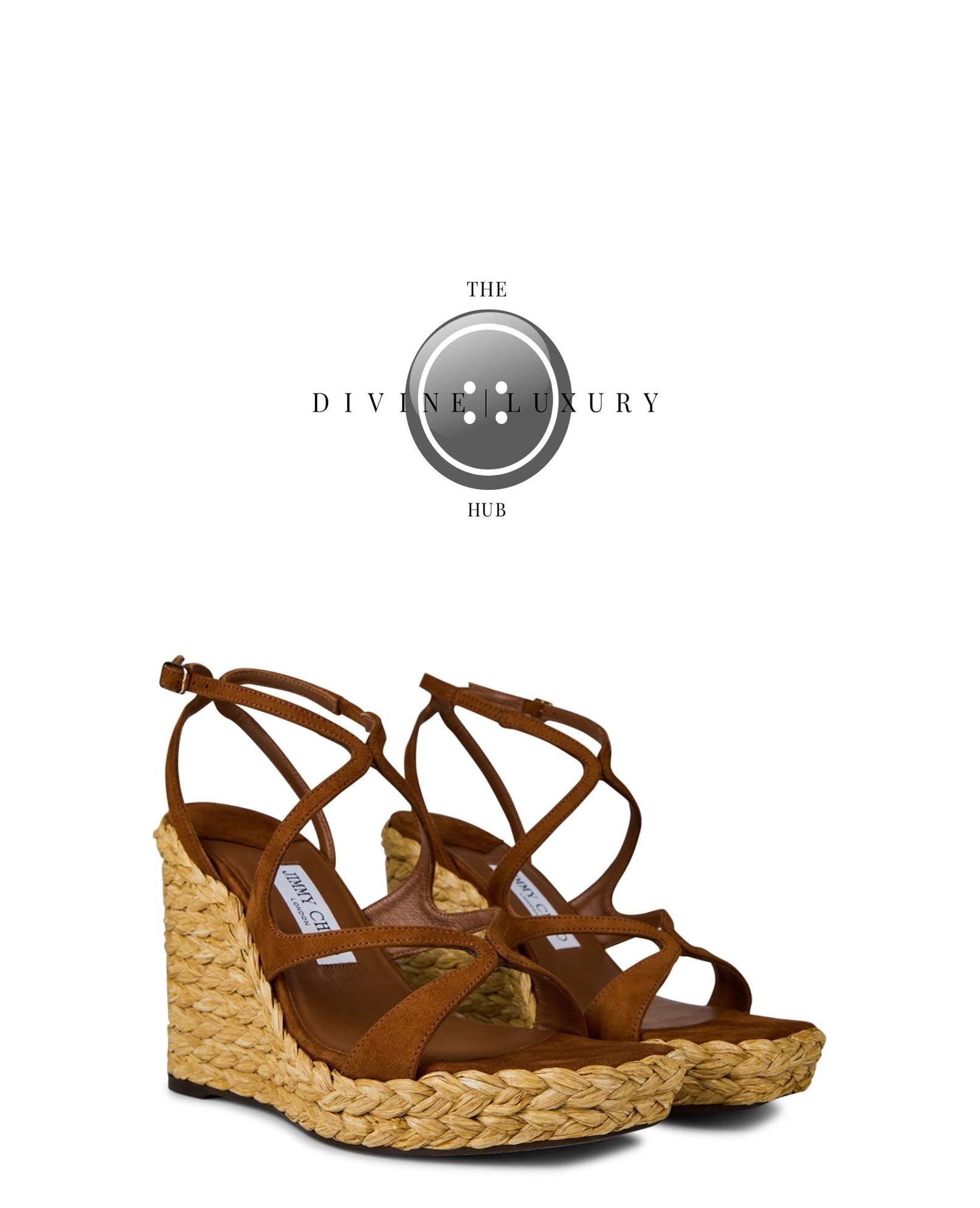 LUXURY HUB JIMMY CHOO AYLA LEATHER WEDGE