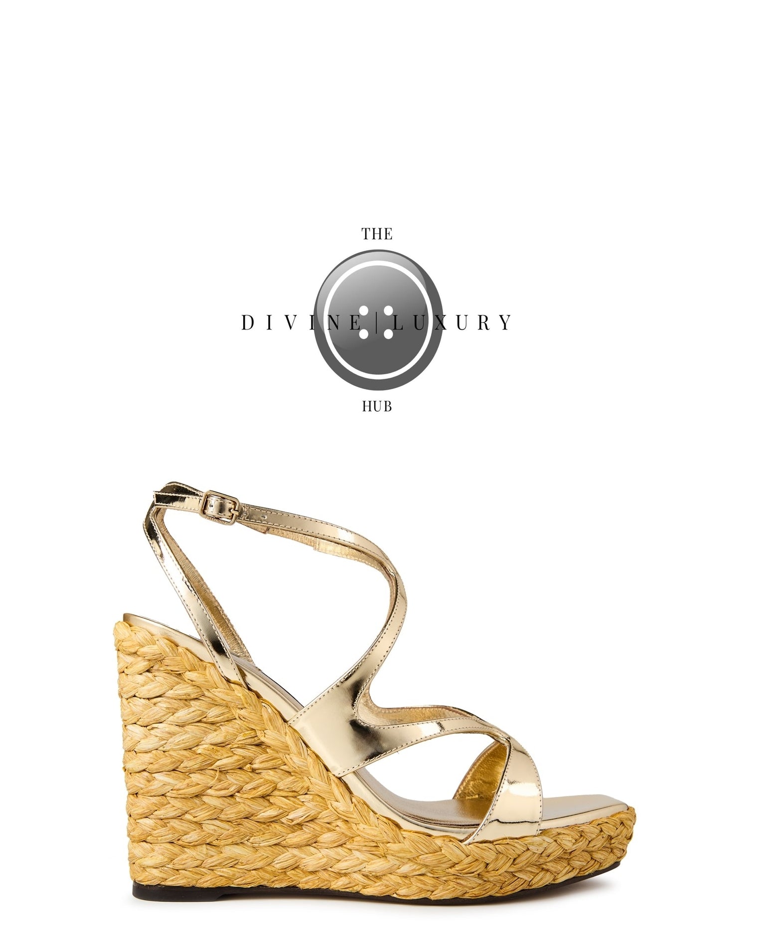 LUXURY HUB JIMMY CHOO AYLA LEATHER WEDGE