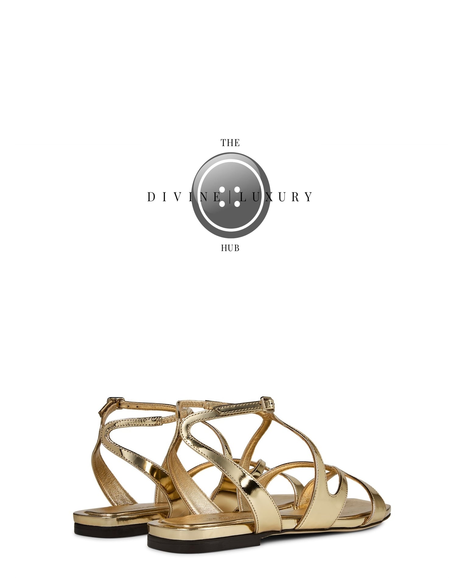 LUXURY HUB JIMMY CHOO AYLA FLAT SANDALS