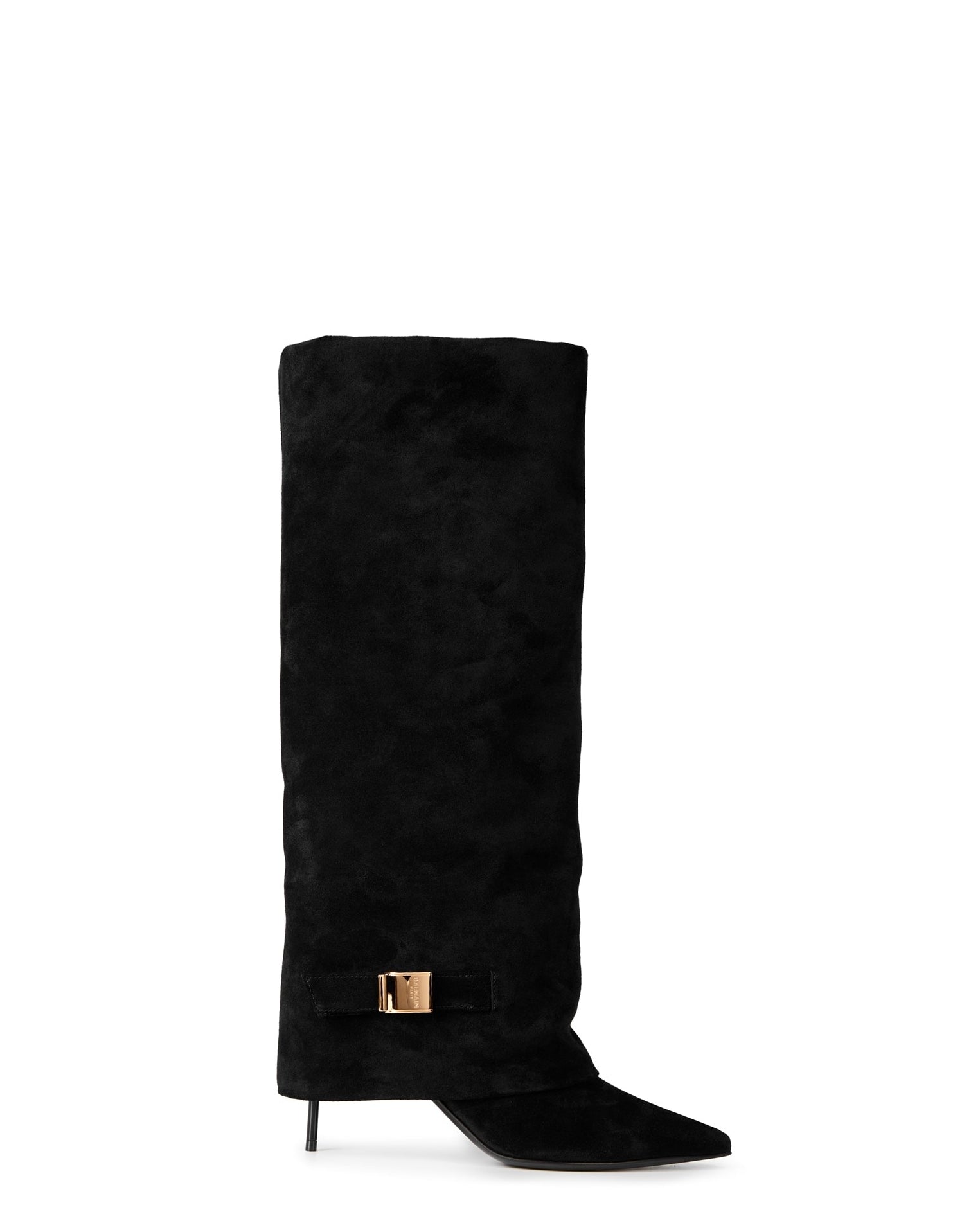 LUXURY HUB BALMAIN UMA SUEDE KNEE HIGH BOOTS