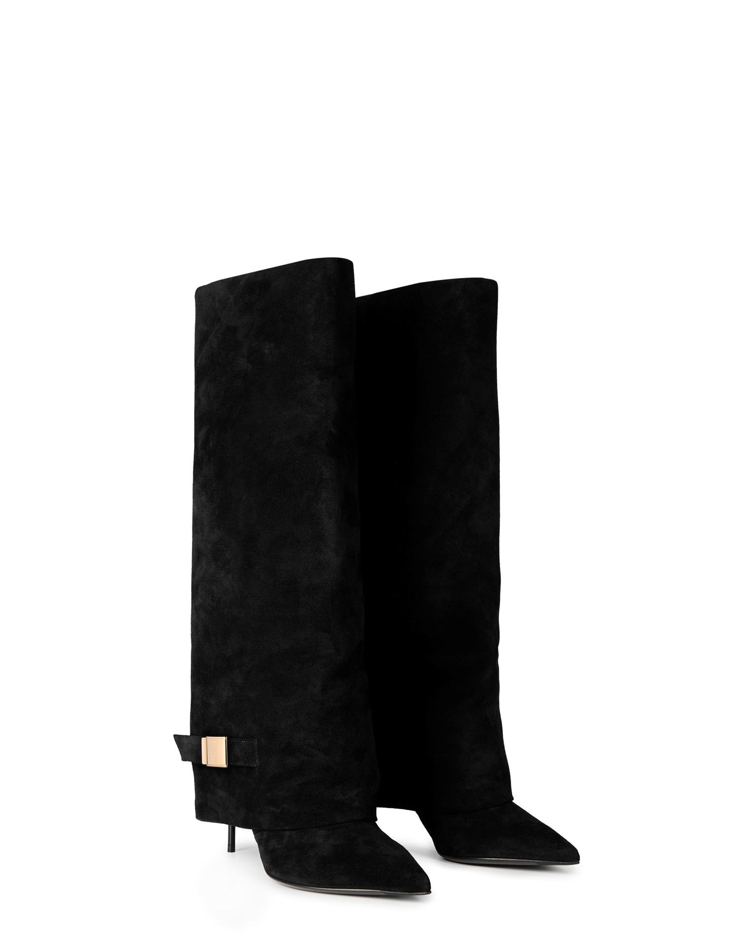 LUXURY HUB BALMAIN UMA SUEDE KNEE HIGH BOOTS