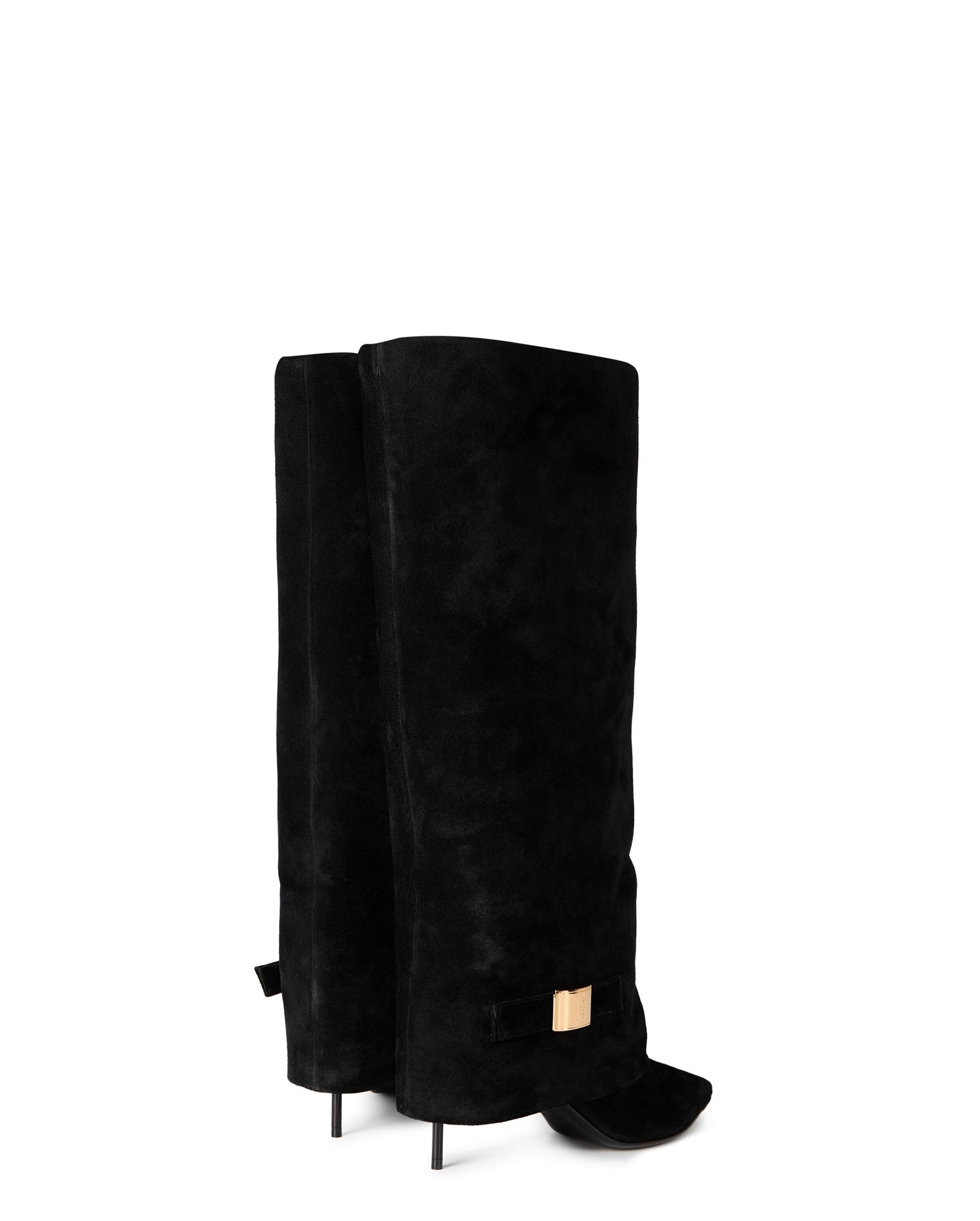 LUXURY HUB BALMAIN UMA SUEDE KNEE HIGH BOOTS