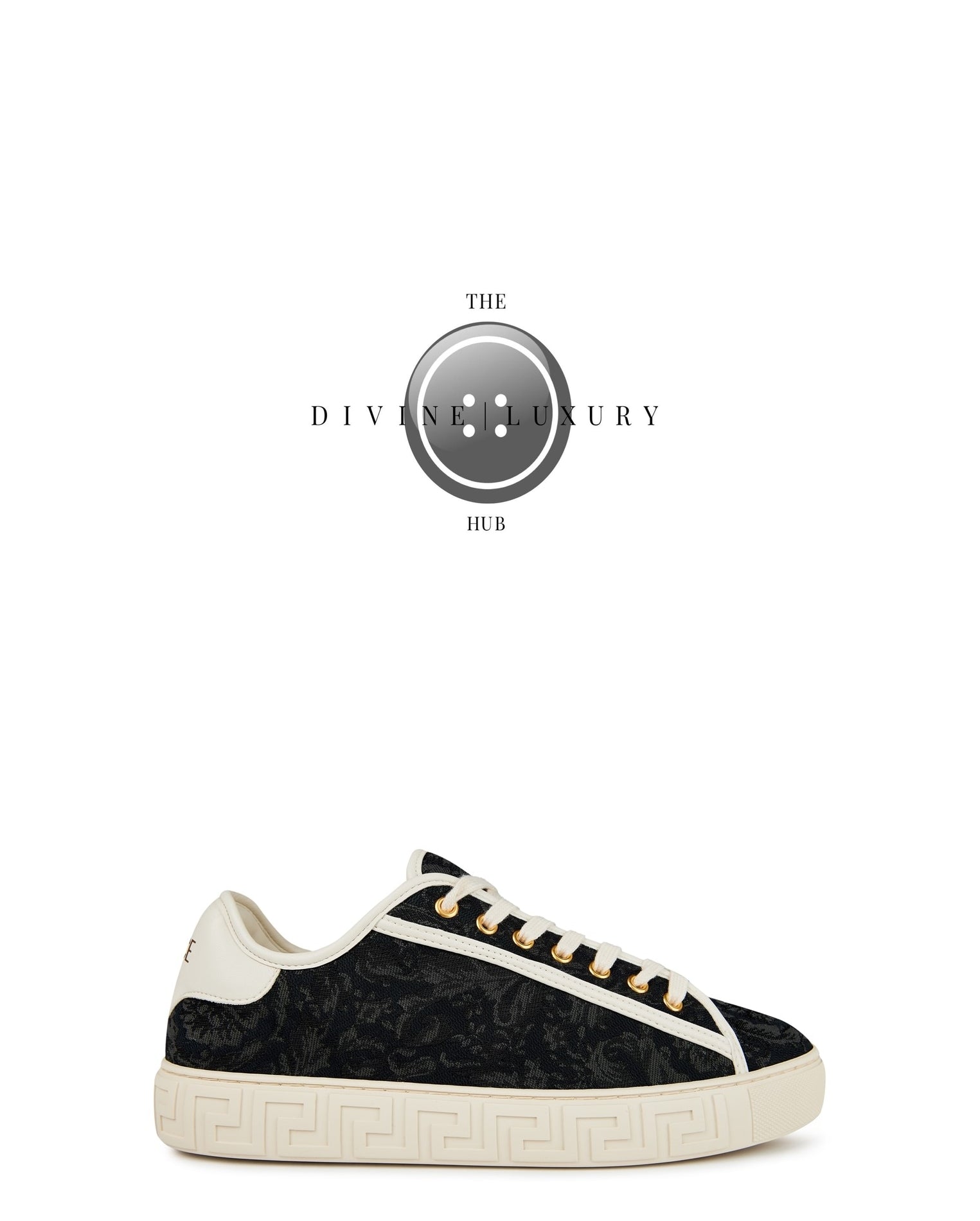 LUXURY HUB VERSACE BAROCCO CANVAS TRAINERS