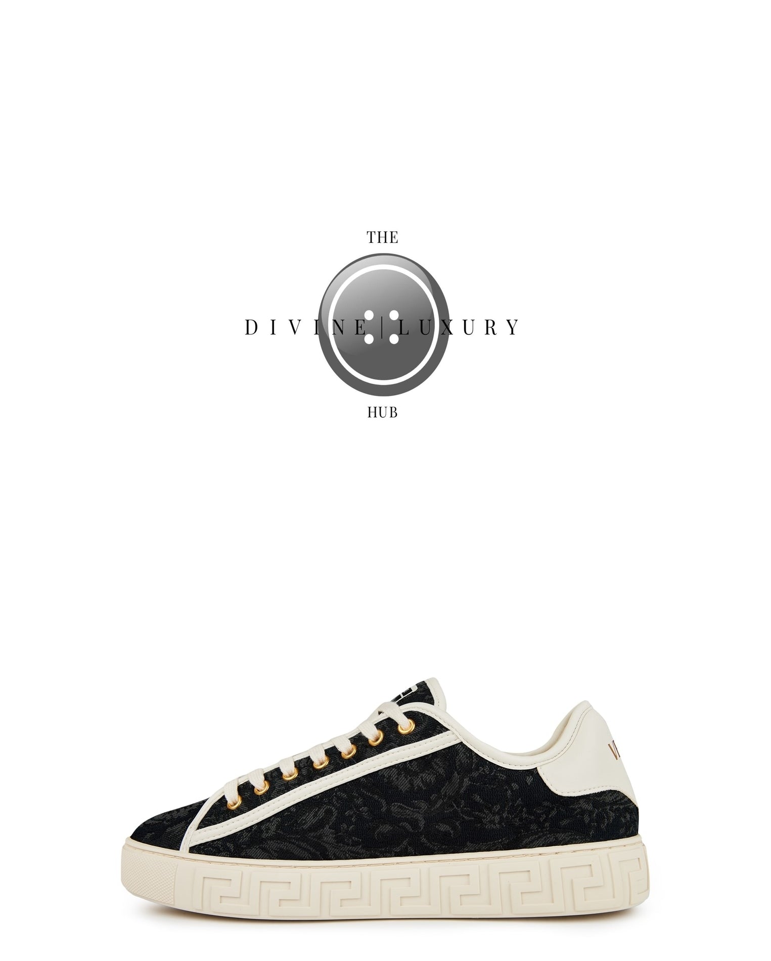 LUXURY HUB VERSACE BAROCCO CANVAS TRAINERS