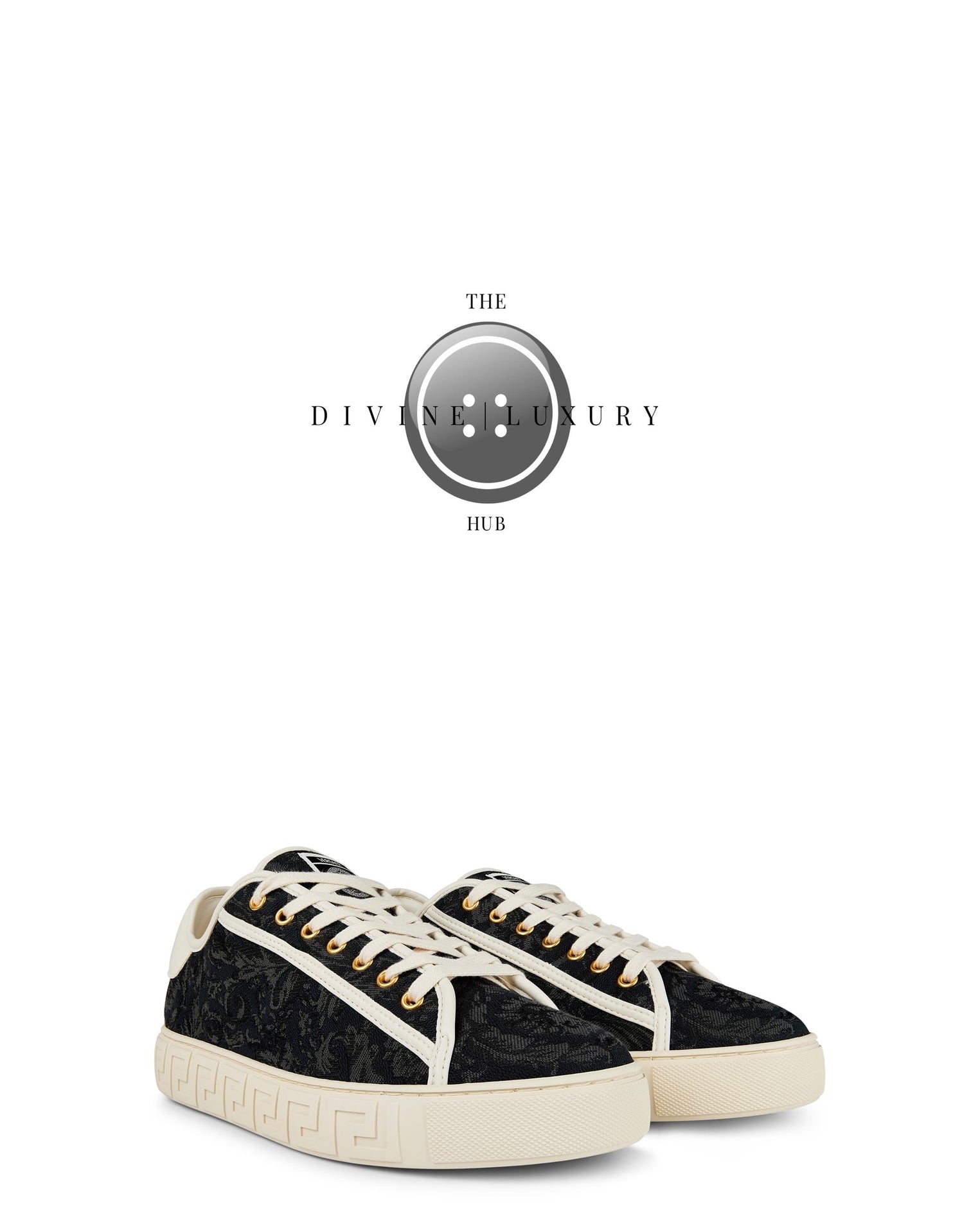 LUXURY HUB VERSACE BAROCCO CANVAS TRAINERS