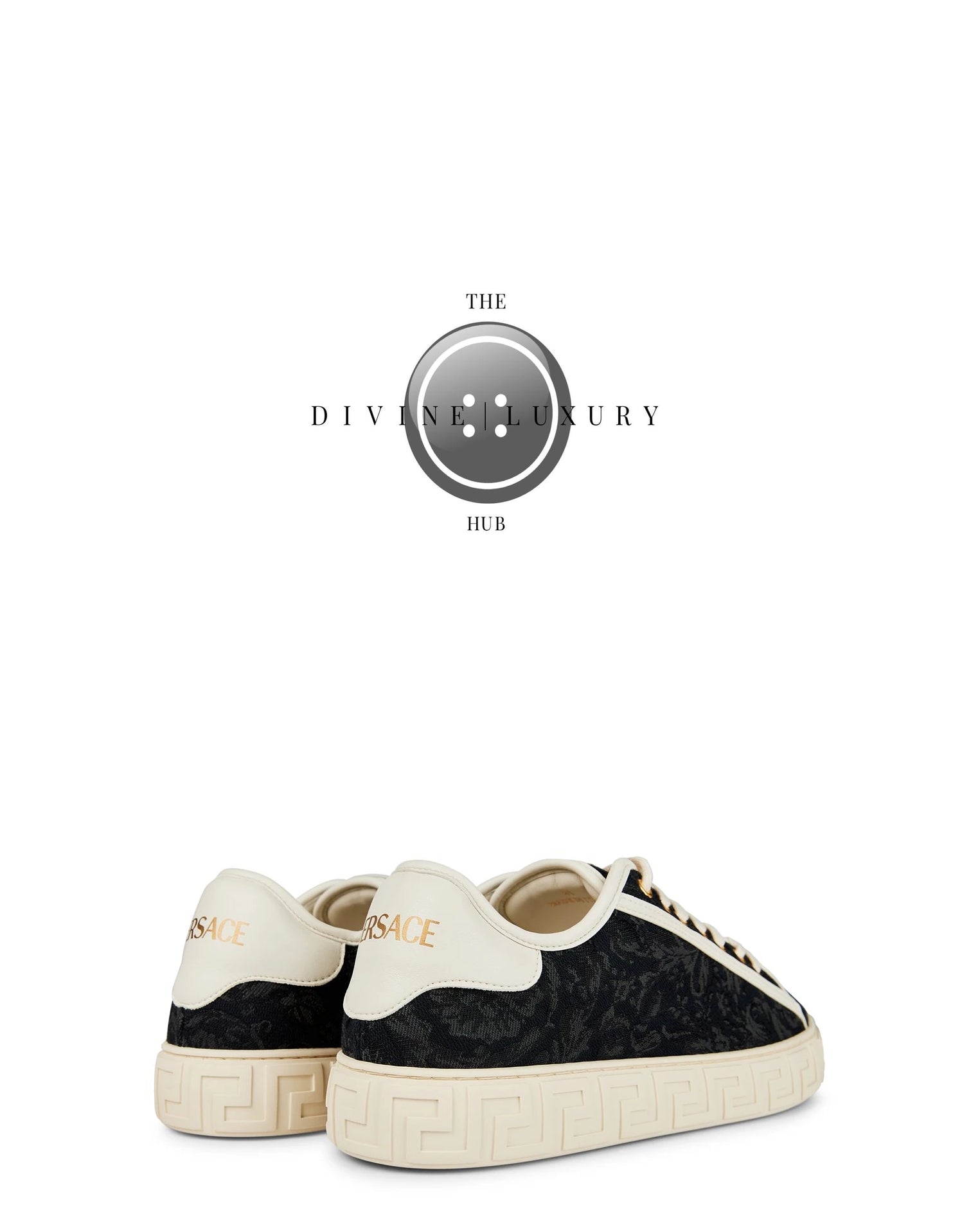 LUXURY HUB VERSACE BAROCCO CANVAS TRAINERS