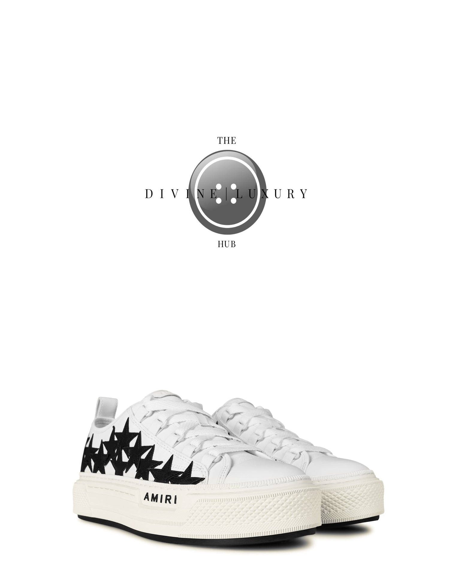 LUXURY HUB AMIRI STARS COURT CANVAS SNEAKERS