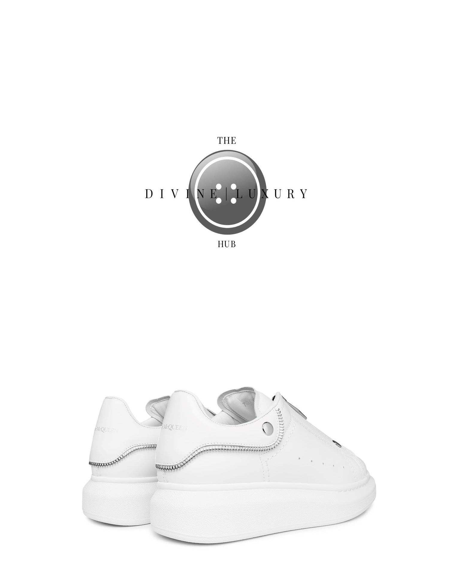 LUXURY HUB ALEXANDER MCQUEEN OVERSIZED ZIP LEATHER SNEAKERS