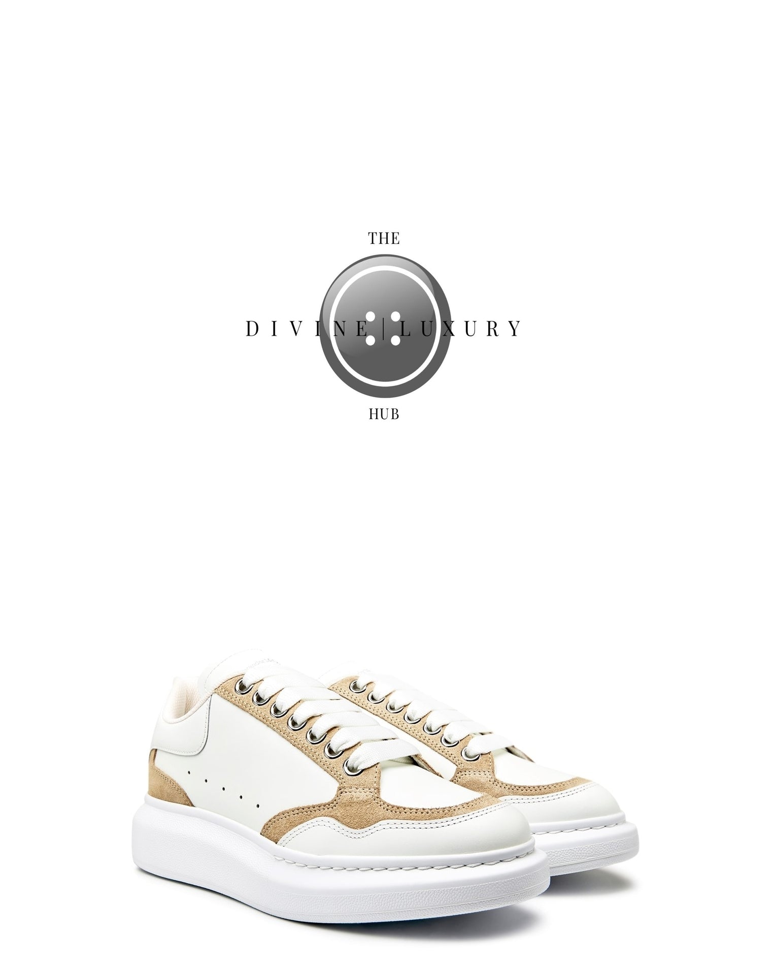 LUXURY HUB ALEXANDER MCQUEEN TWO TONE OVERSIZED SNEAKERS